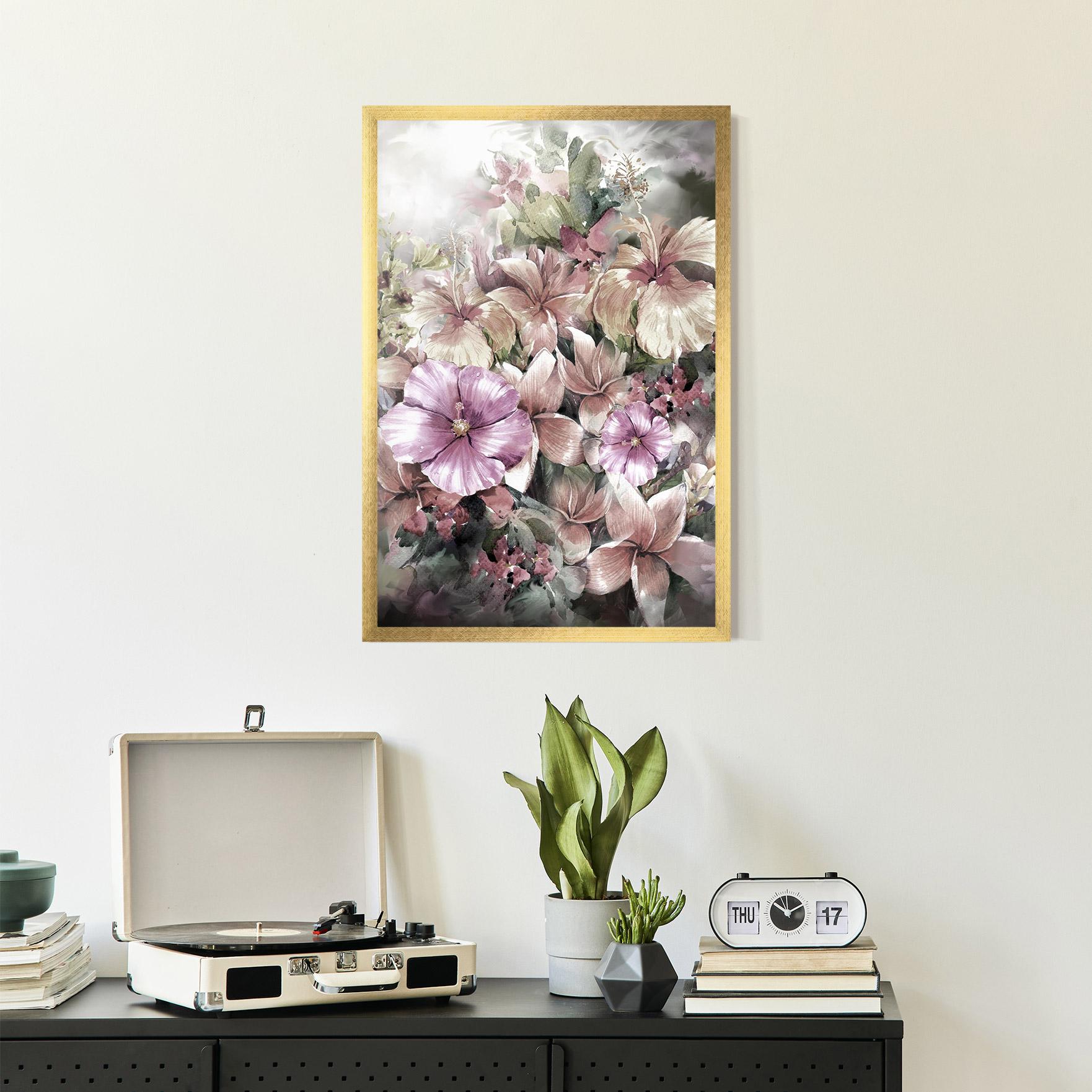 Gerahmte Poster Contrastul De Flori mockup 2