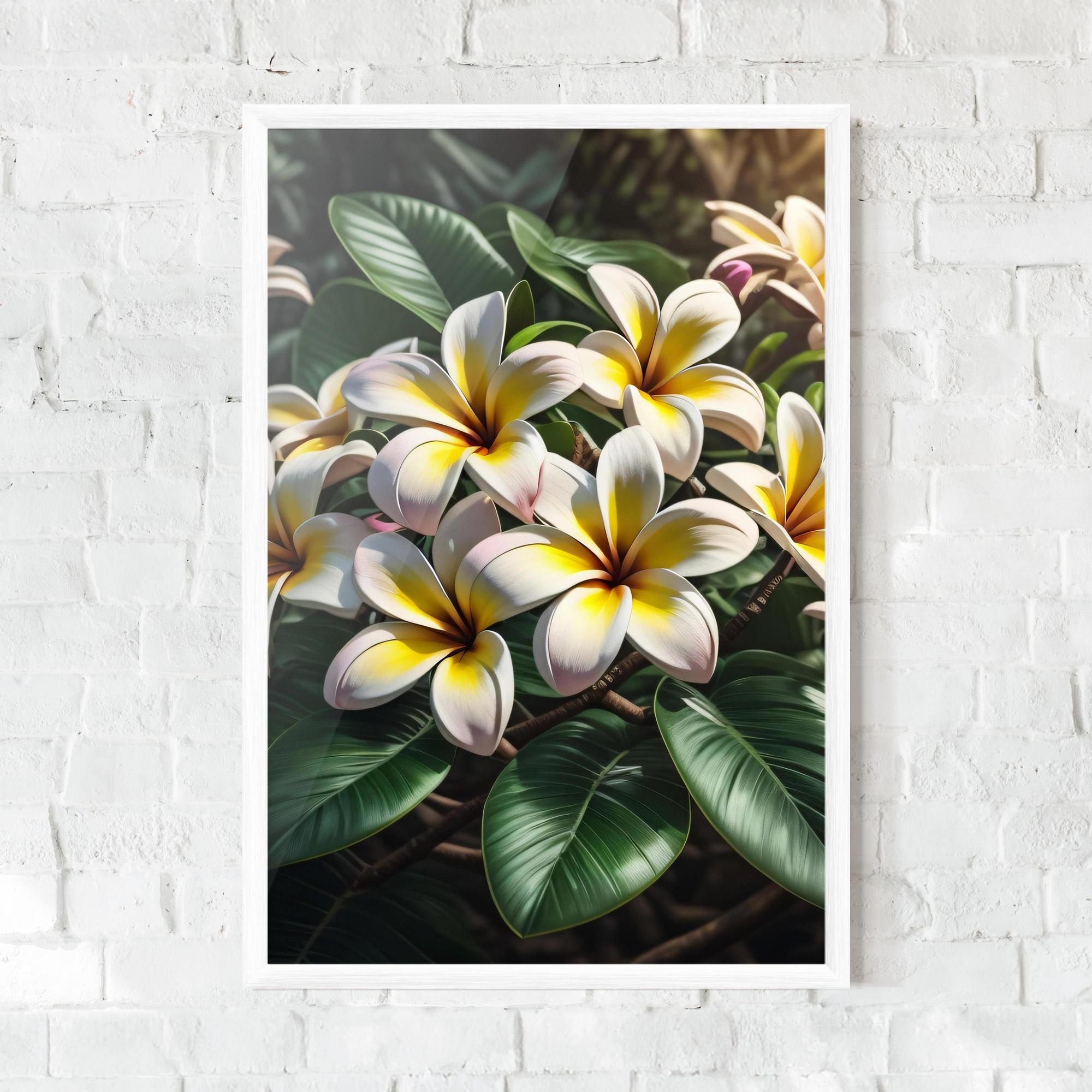 Gerahmte Poster Exotic White Yellow mockup 0