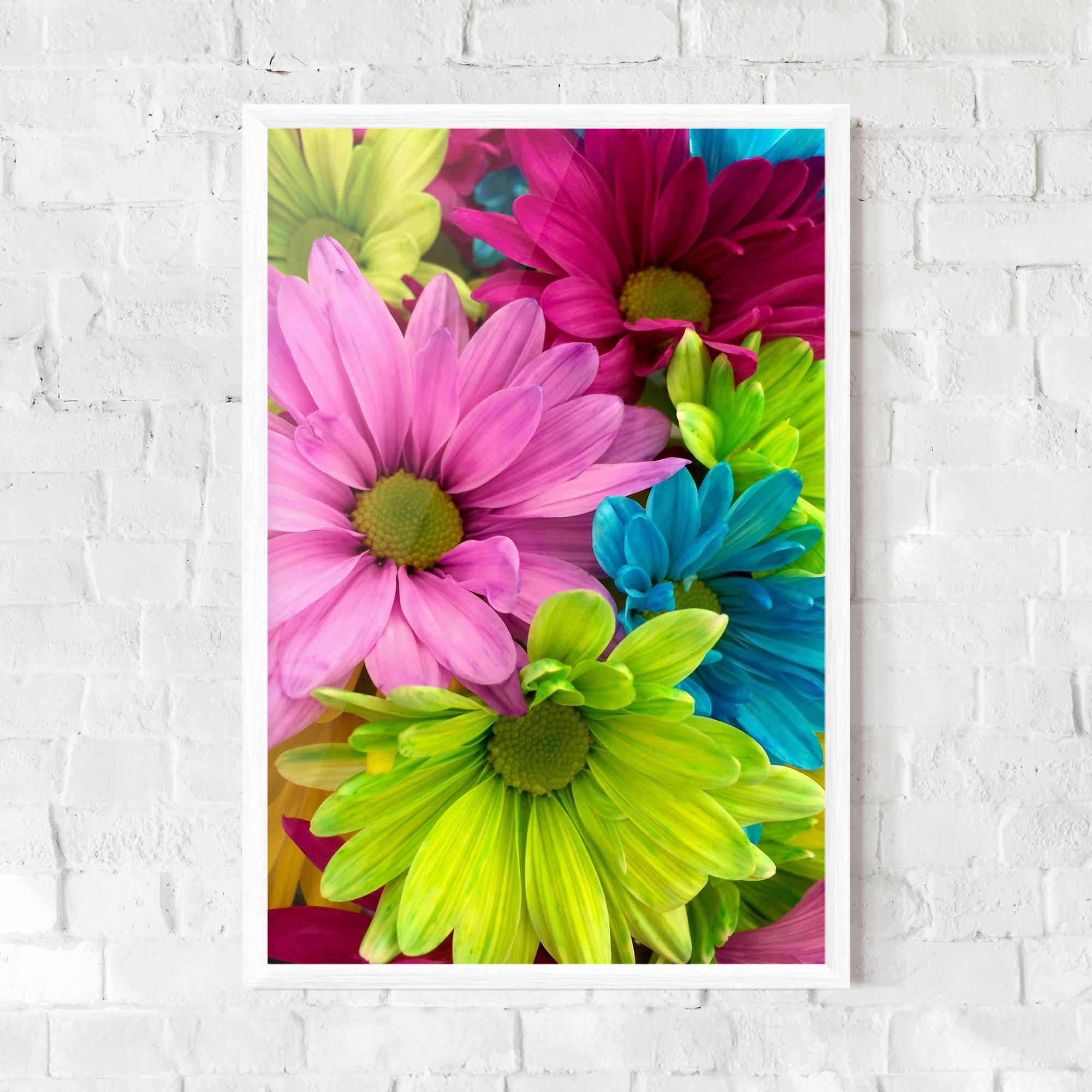 Gerahmte Poster Three Shades Of Flower mockup 0