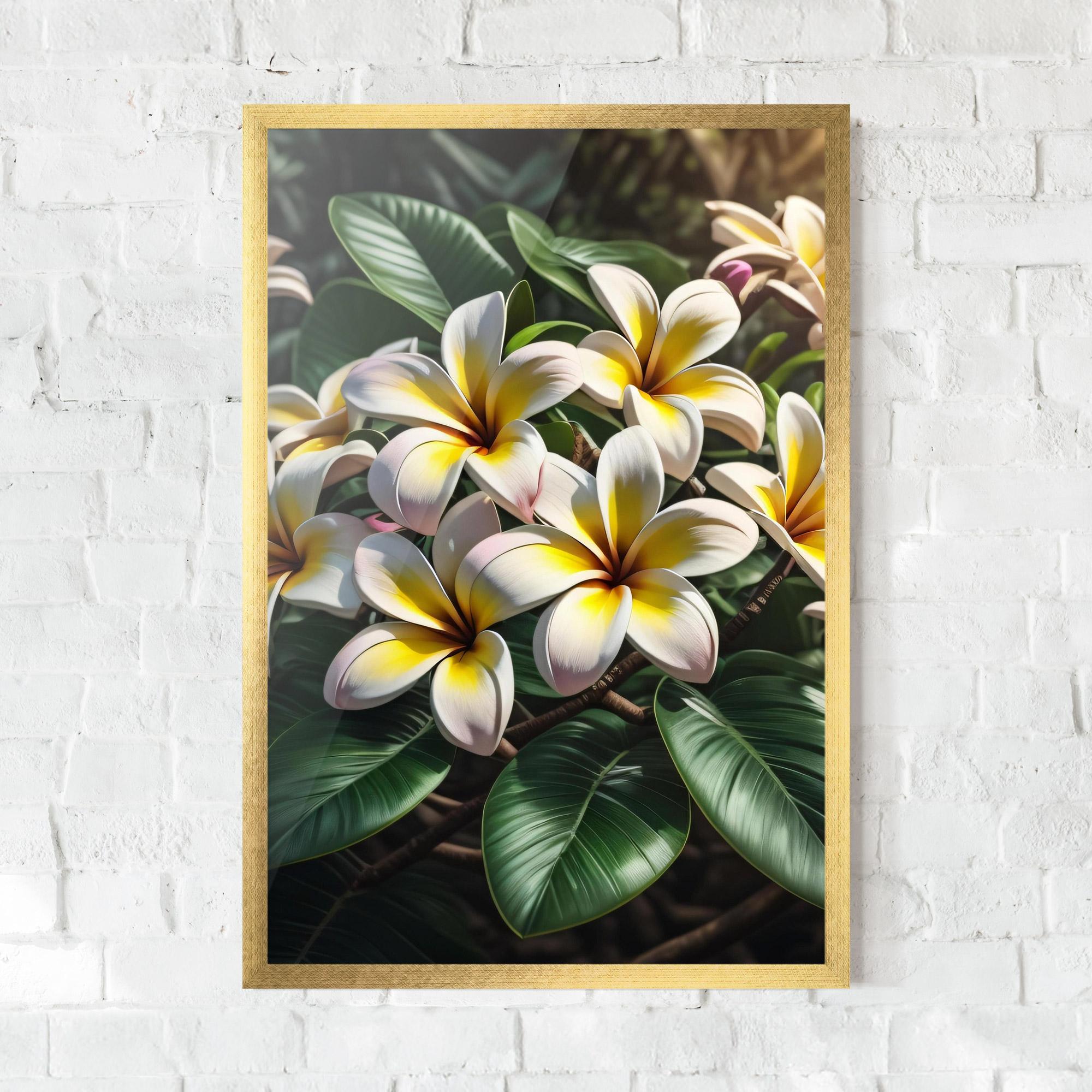 Gerahmte Poster Exotic White Yellow mockup 0