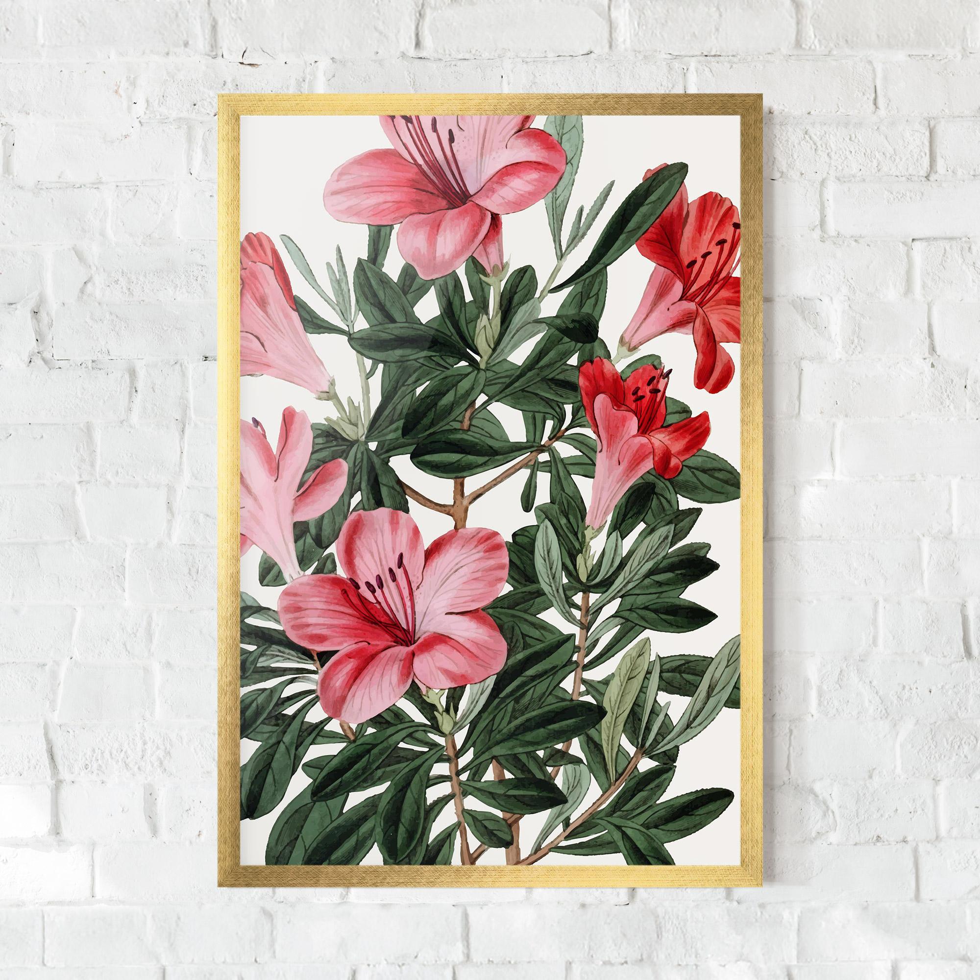 Gerahmte Poster Pink Exotic Red mockup 0