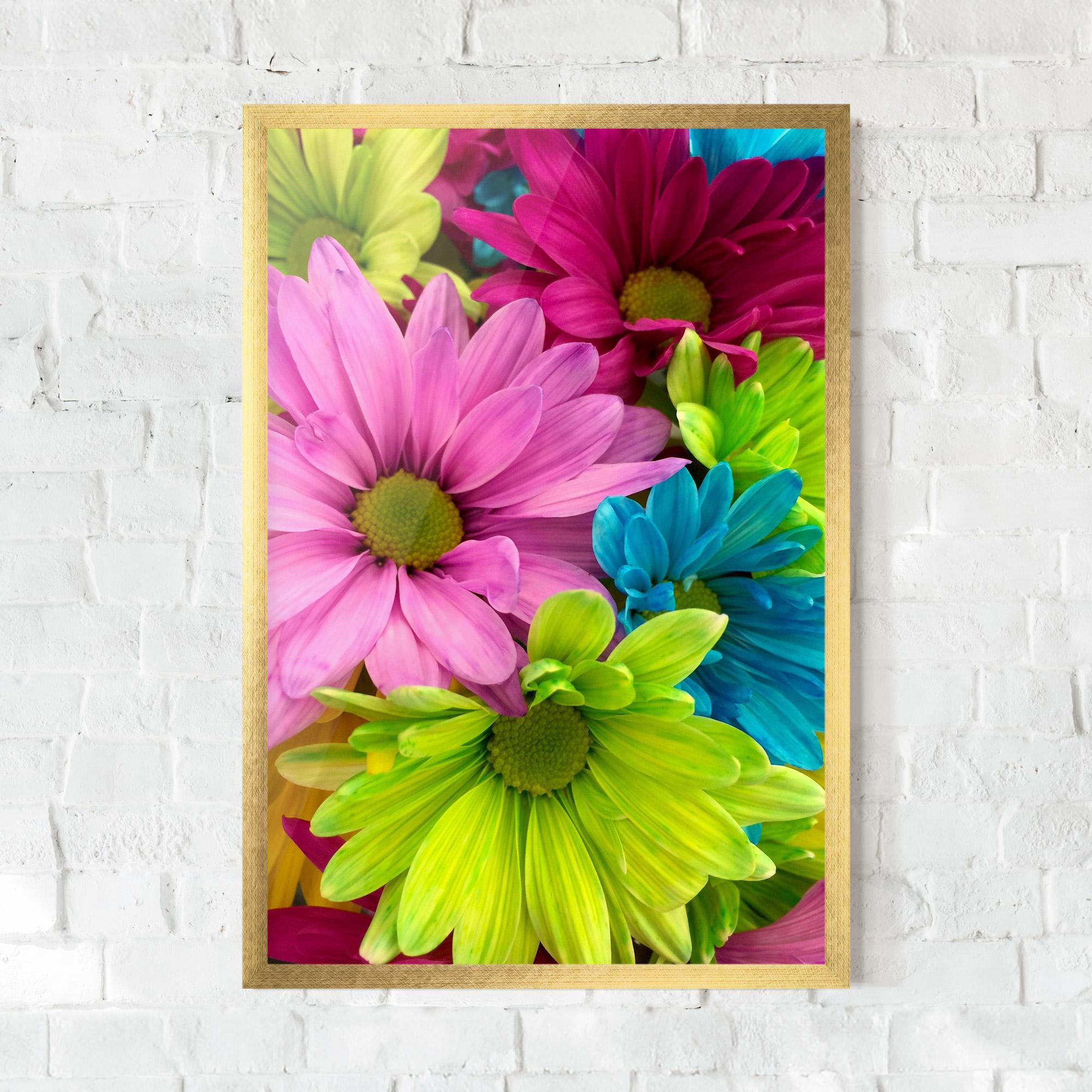 Gerahmte Poster Three Shades Of Flower mockup 0