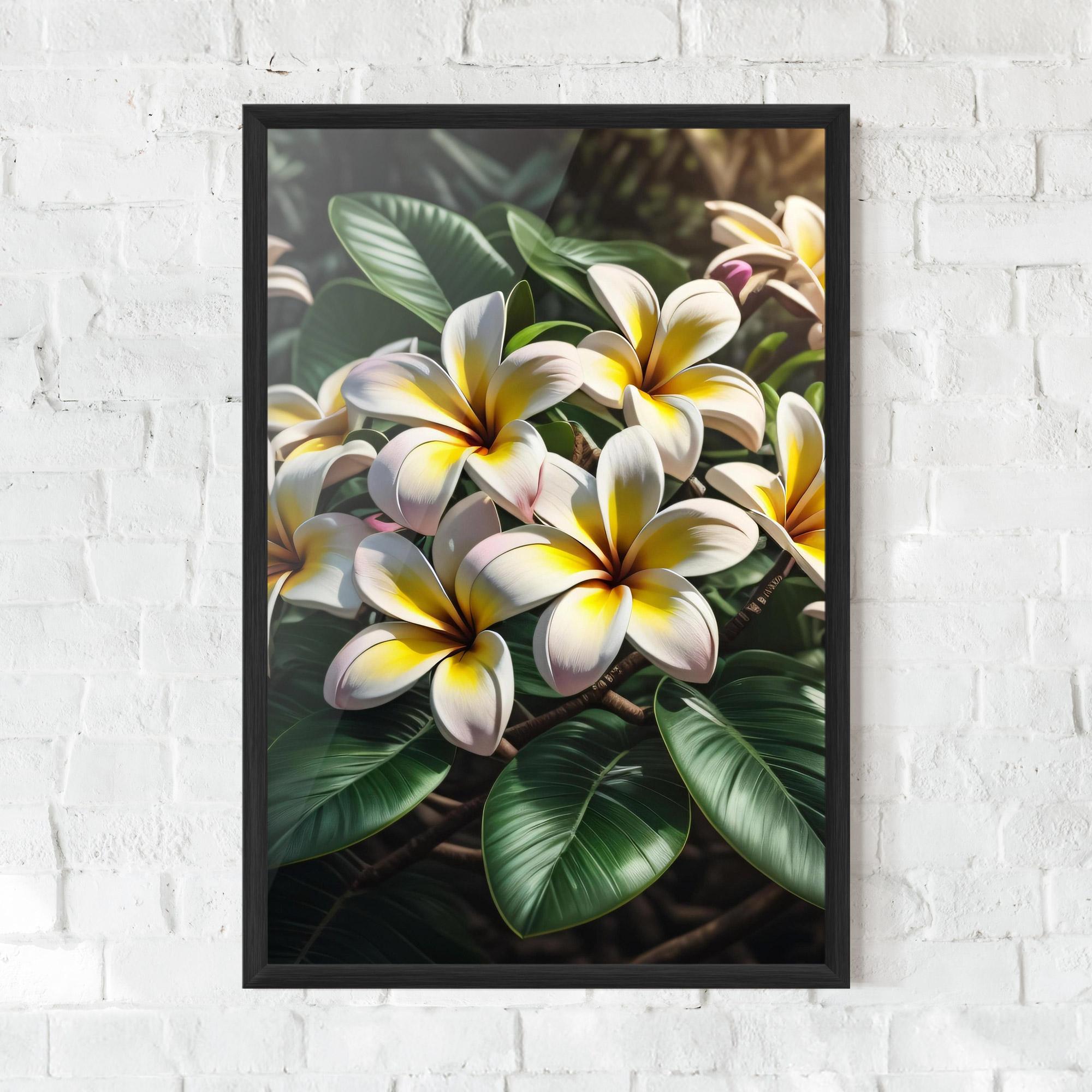 Gerahmte Poster Exotic White Yellow mockup 0