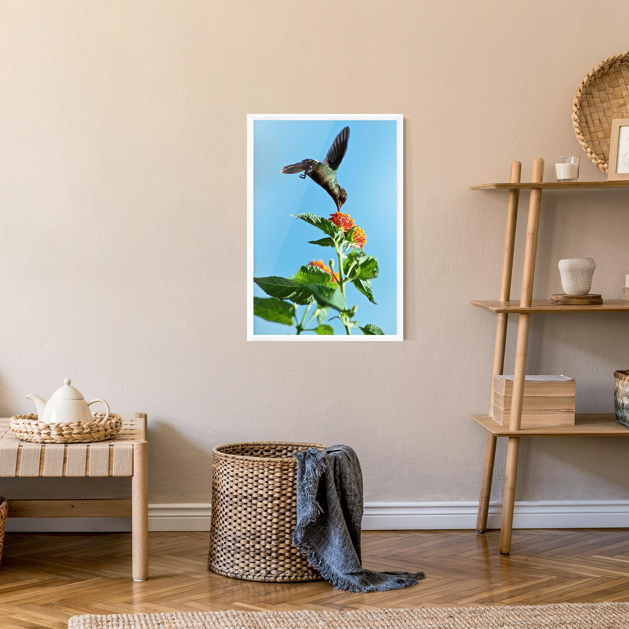 Gerahmte Poster Bird Exotic Flower mockup 9