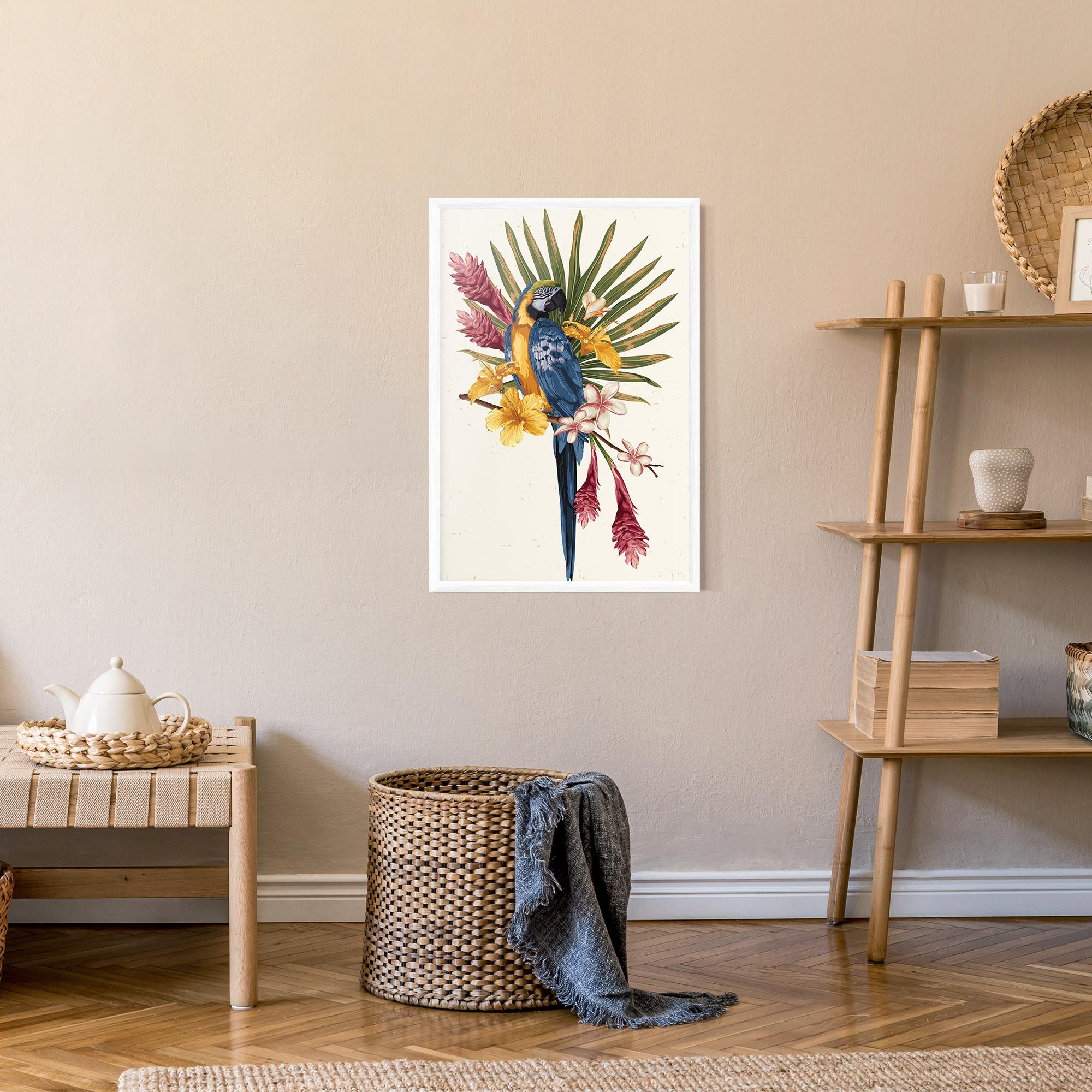 Gerahmte Poster Exotic Bird Flower mockup 9