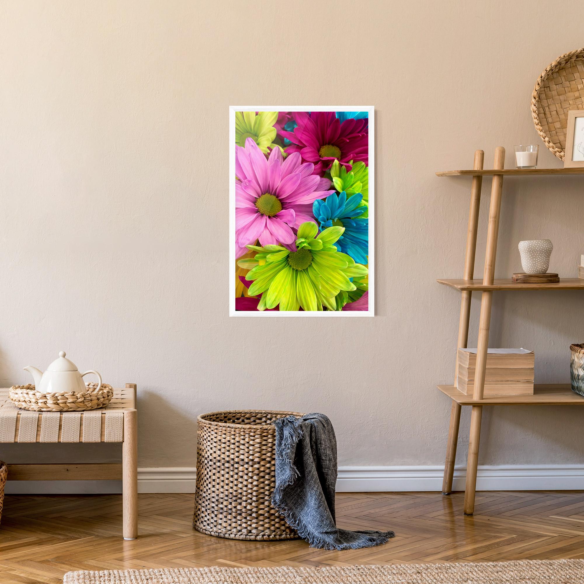 Gerahmte Poster Three Shades Of Flower mockup 9