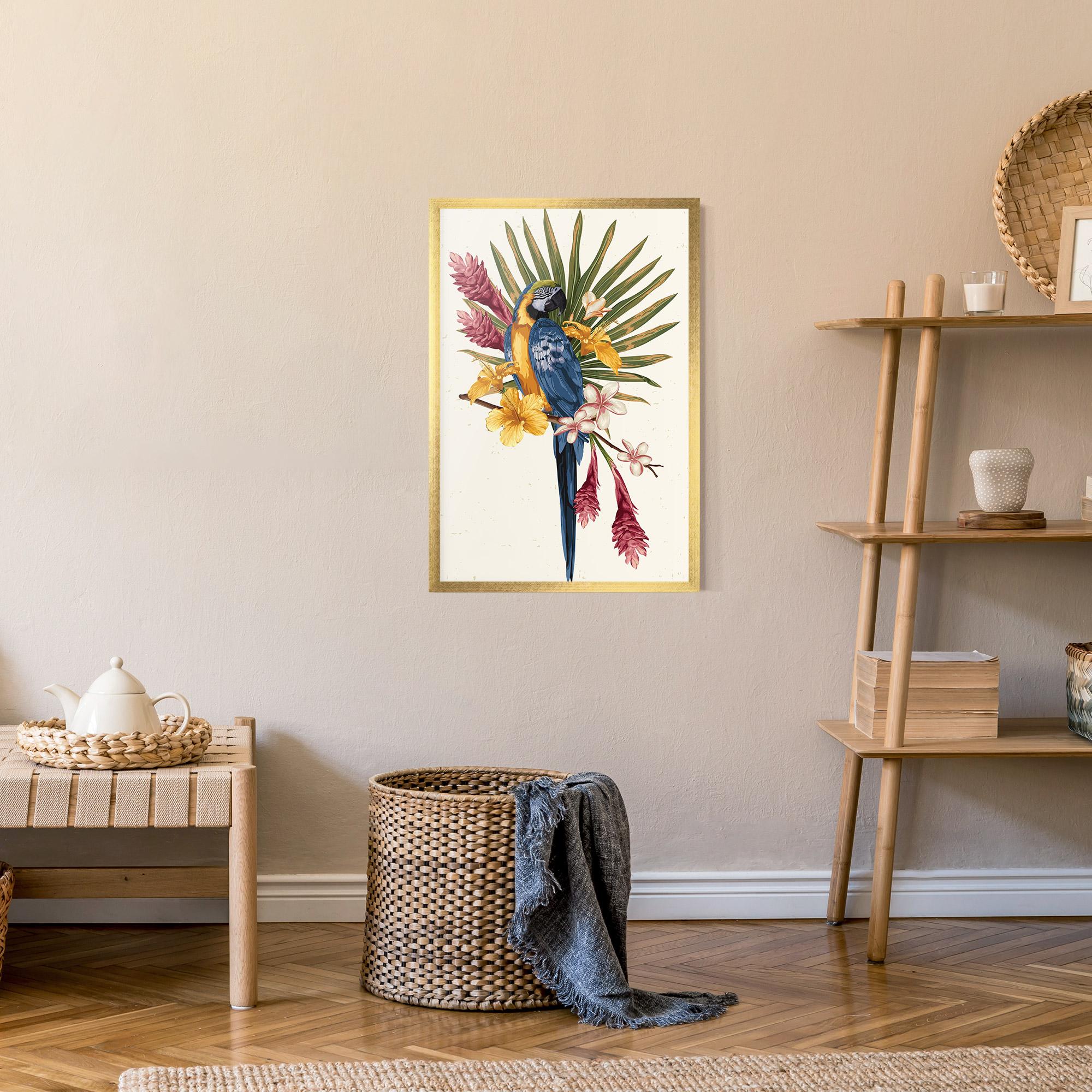 Gerahmte Poster Exotic Bird Flower mockup 9