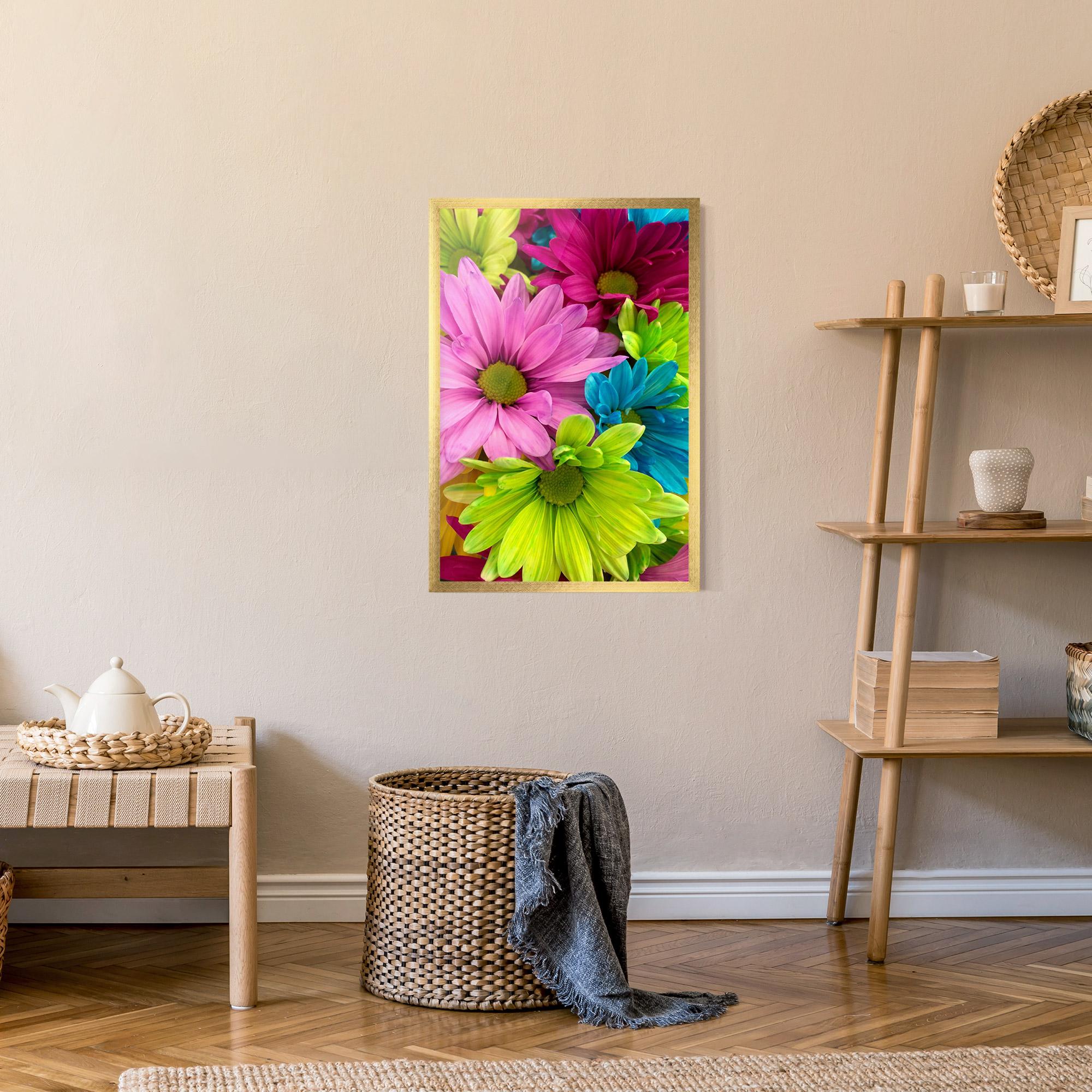 Gerahmte Poster Three Shades Of Flower mockup 9
