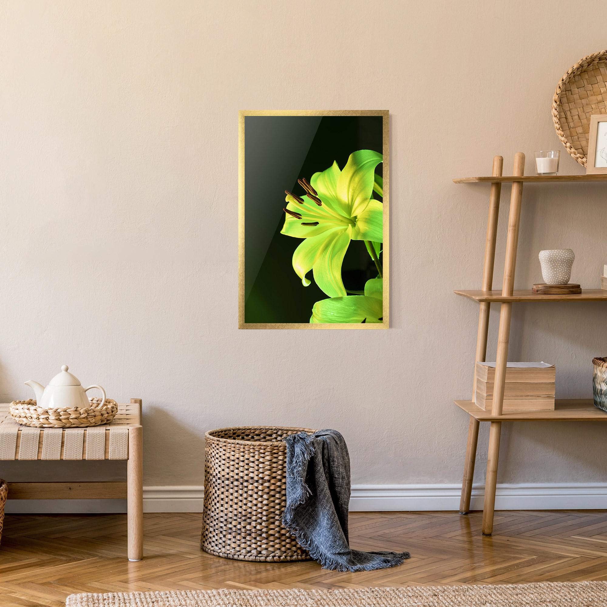 Gerahmte Poster Yellow Green Exotic mockup 9