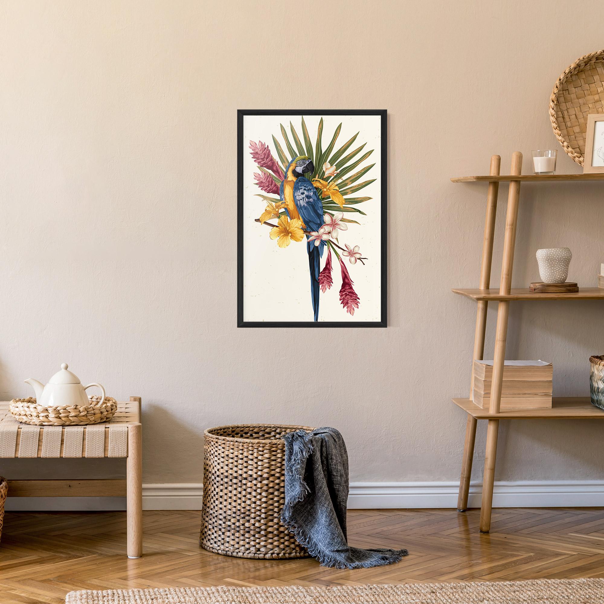 Gerahmte Poster Exotic Bird Flower mockup 9