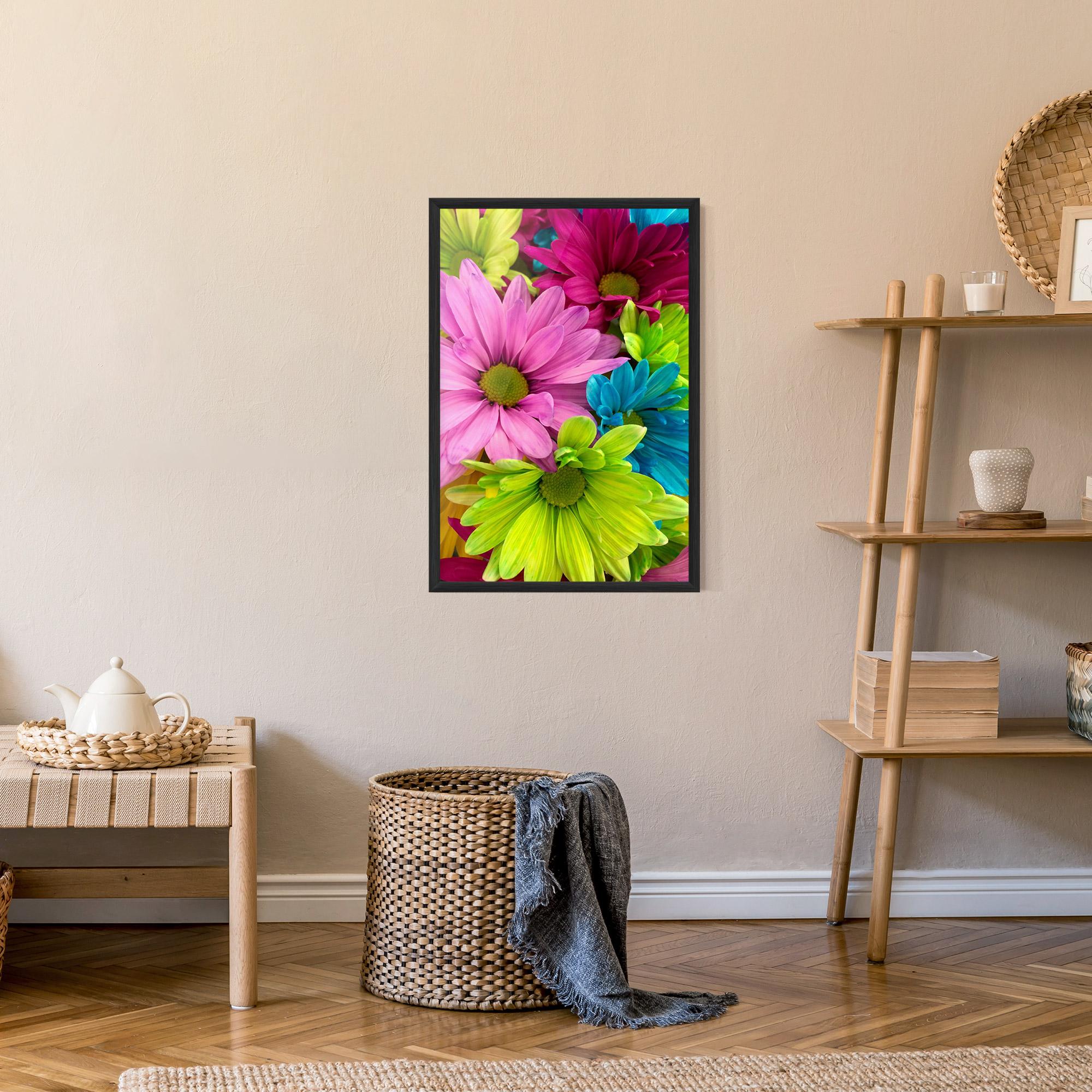 Gerahmte Poster Three Shades Of Flower mockup 9