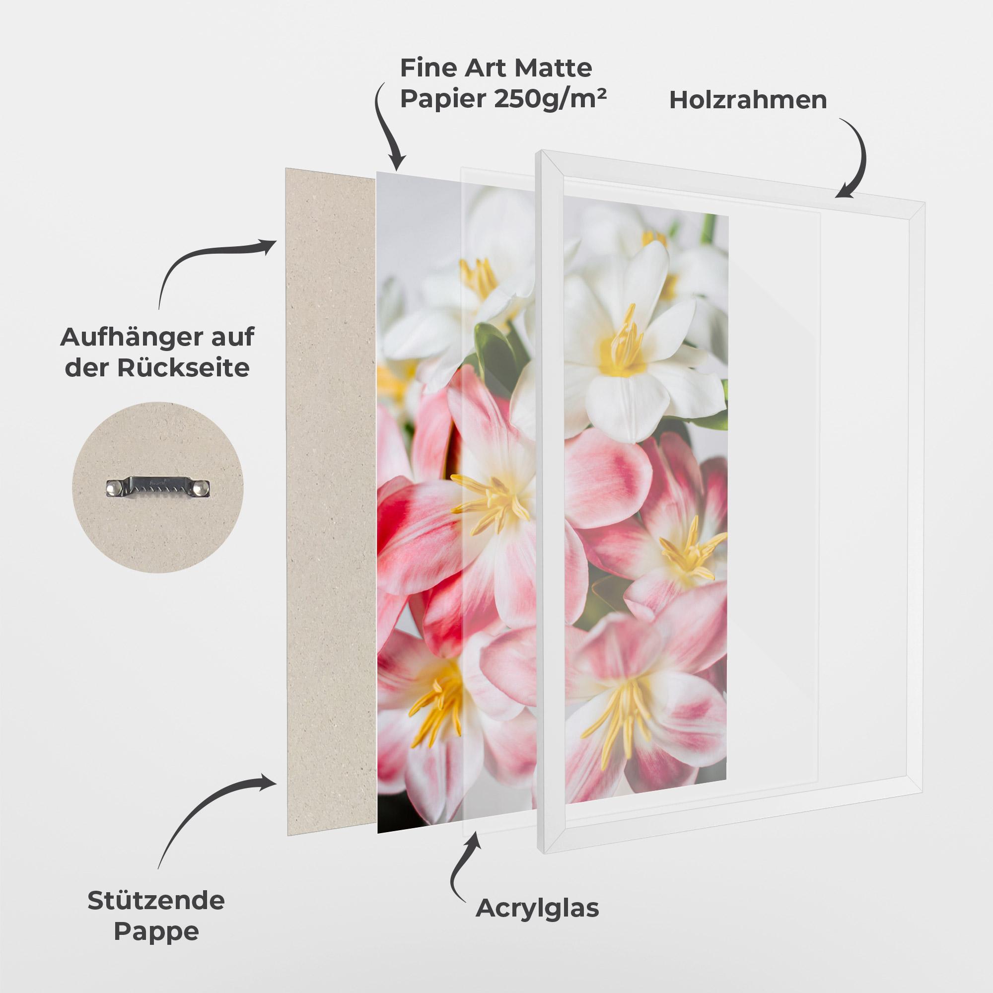 Gerahmte Poster Beautiful Exotic Flower mockup 1