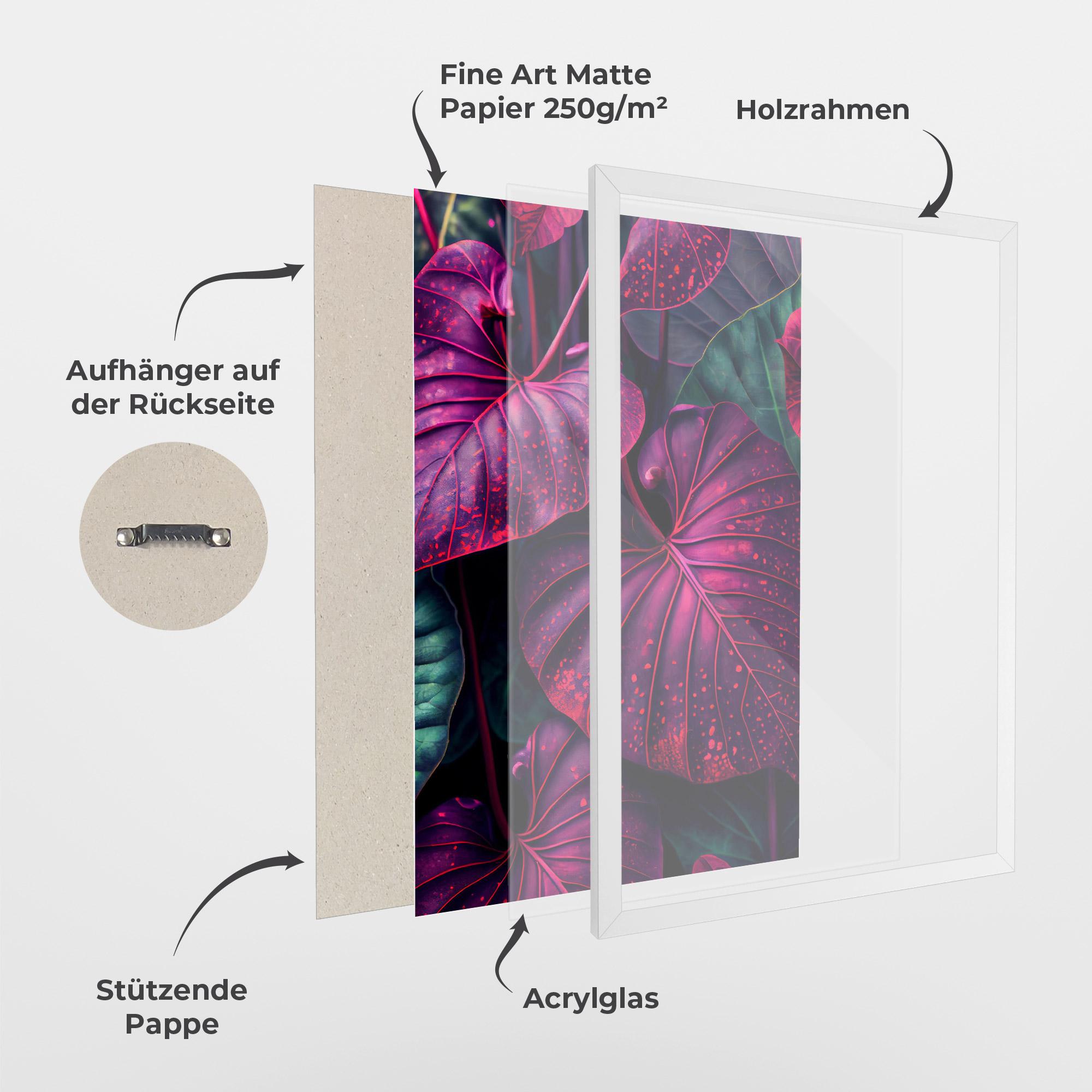 Gerahmte Poster Big Purple Exotic mockup 1