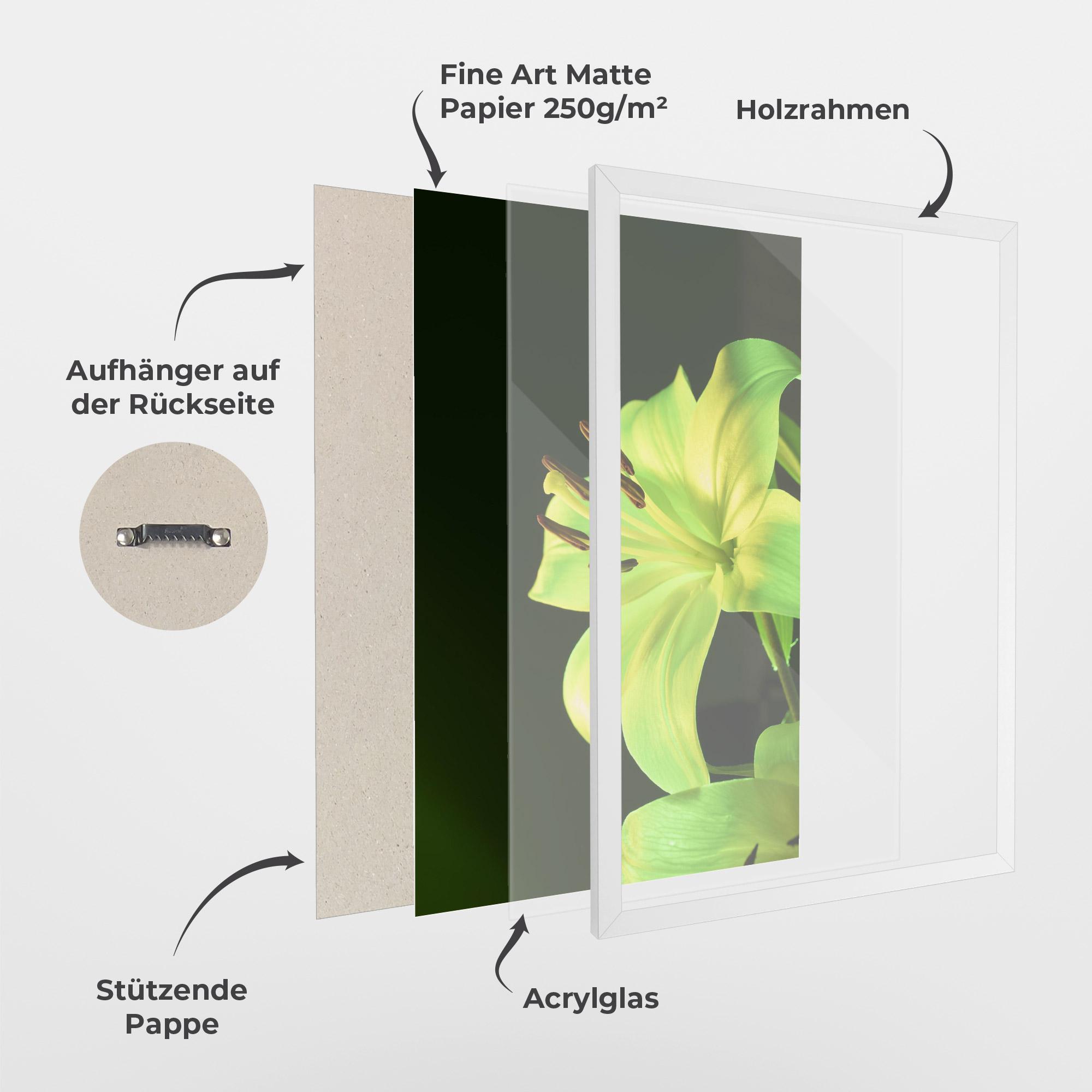 Gerahmte Poster Yellow Green Exotic mockup 1