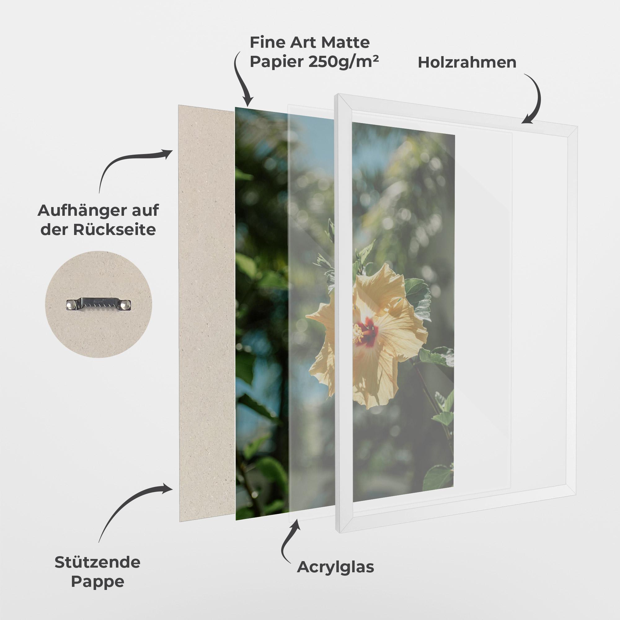 Gerahmte Poster Yellow Pretty Exotic mockup 1