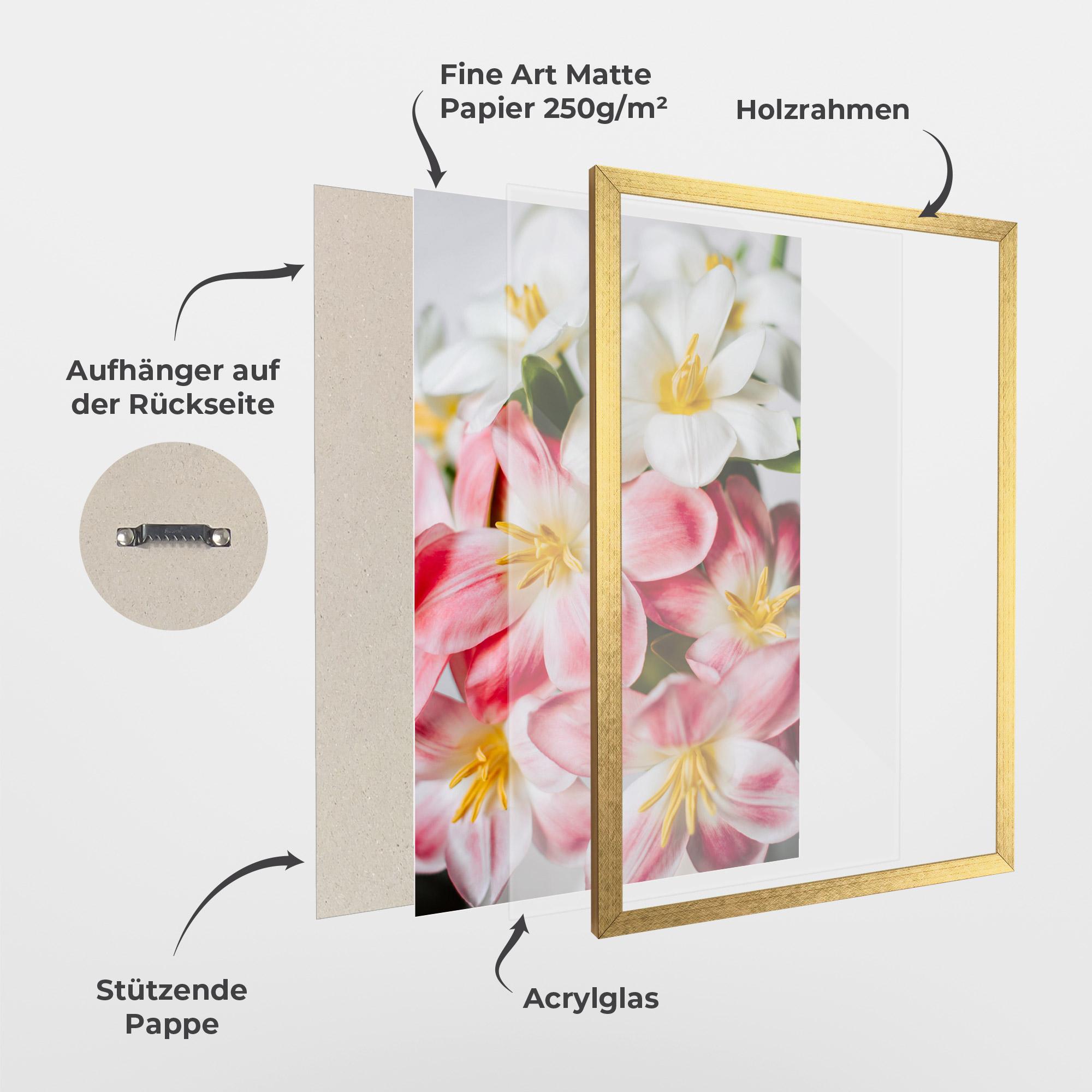 Gerahmte Poster Beautiful Exotic Flower mockup 1