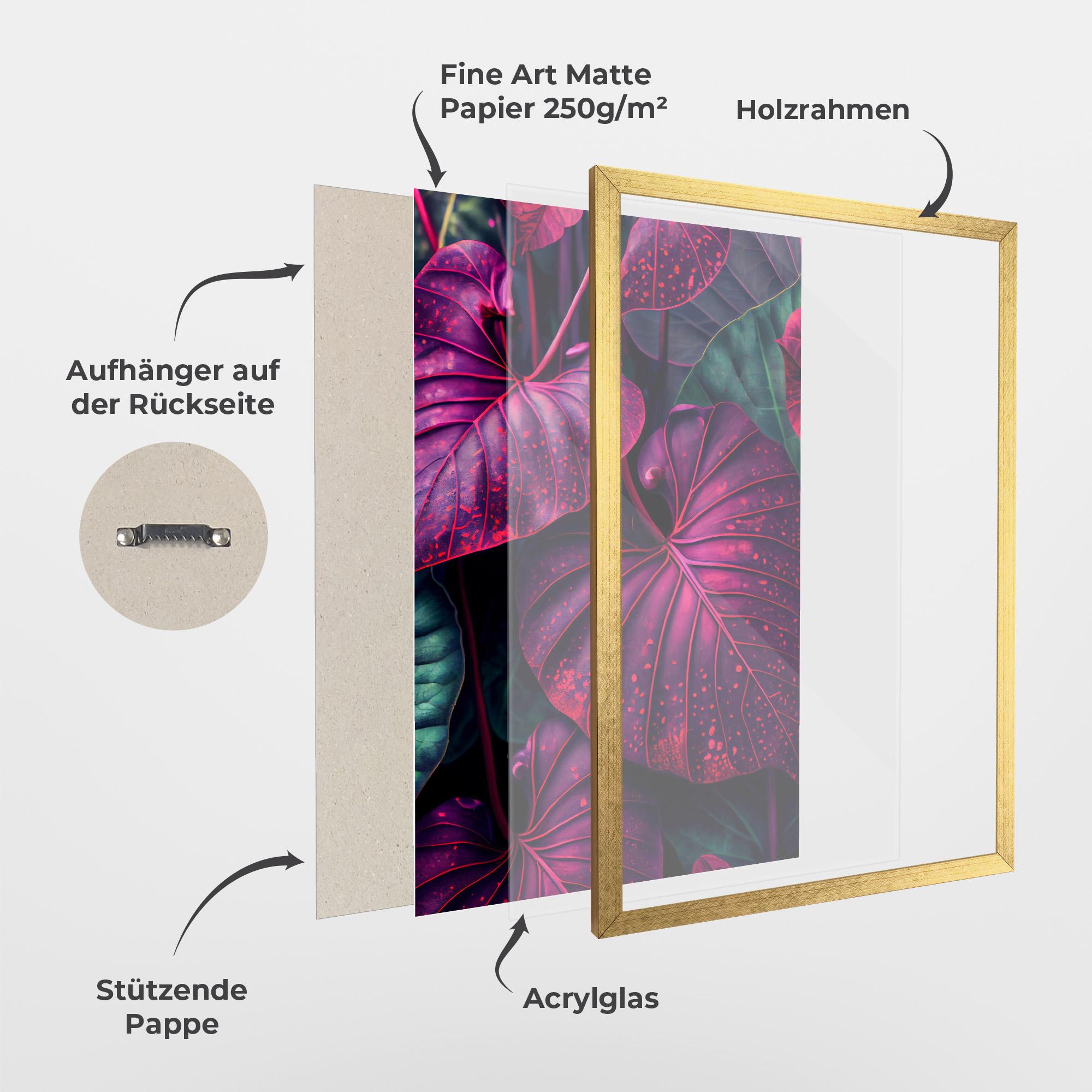 Gerahmte Poster Big Purple Exotic mockup 1