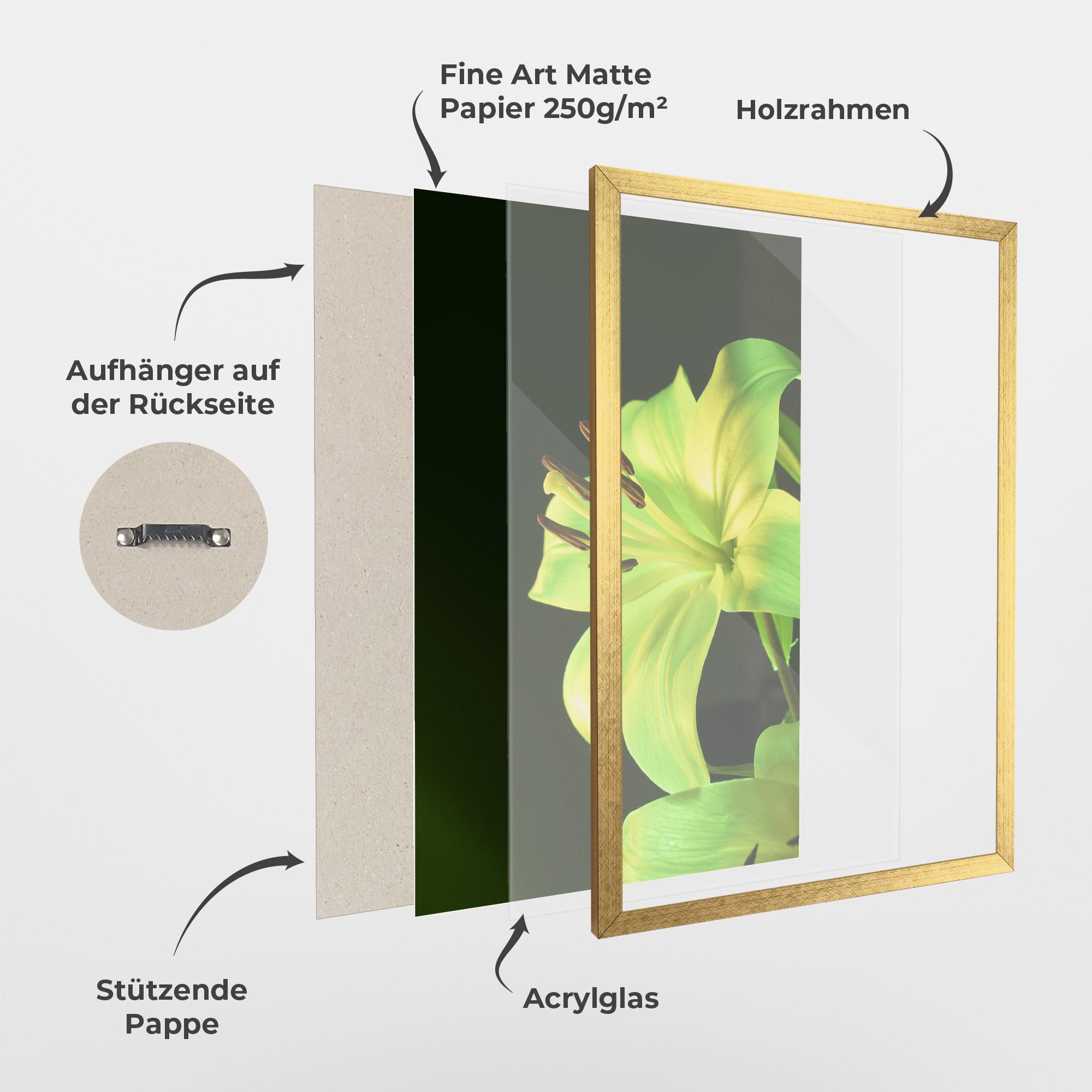 Gerahmte Poster Yellow Green Exotic mockup 1