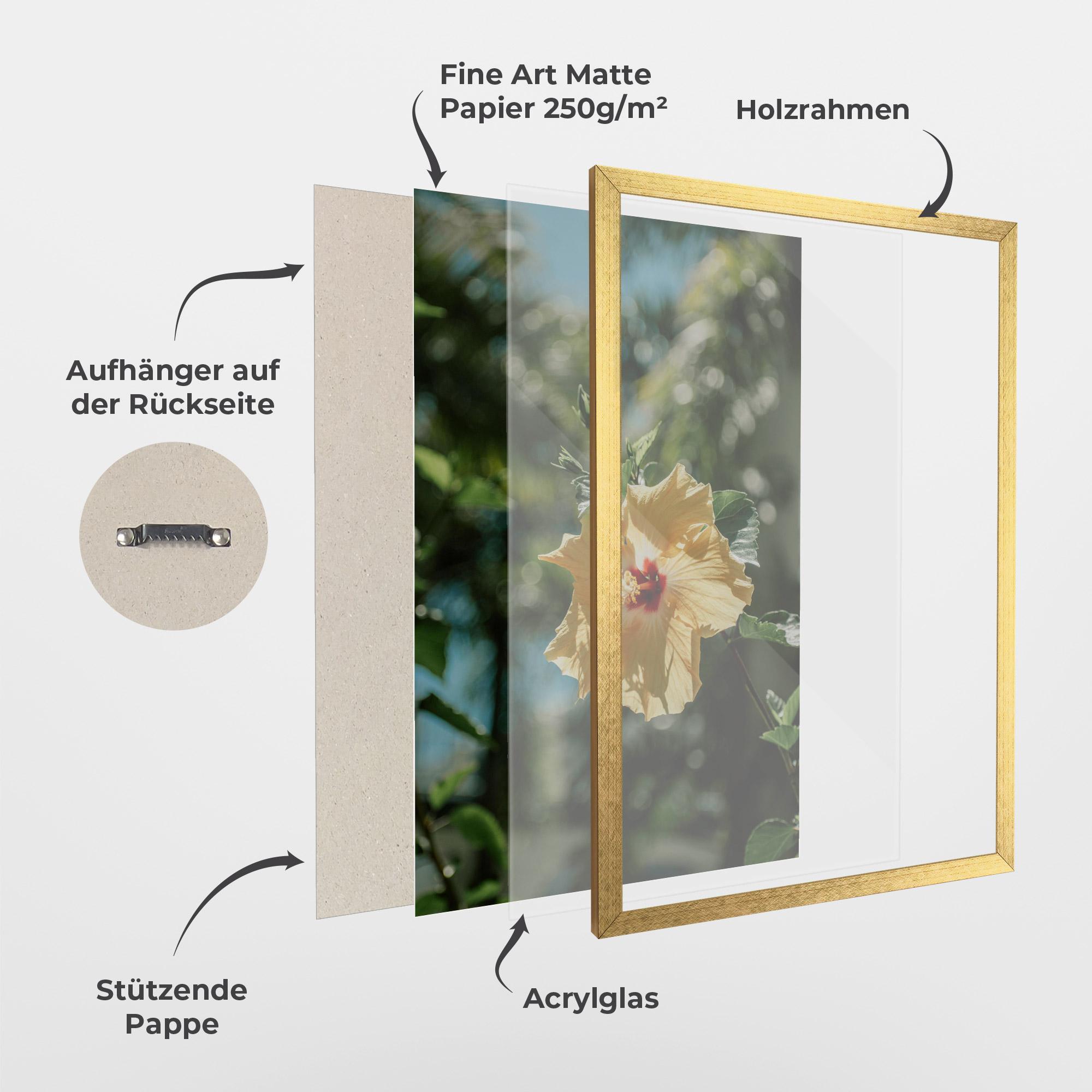 Gerahmte Poster Yellow Pretty Exotic mockup 1