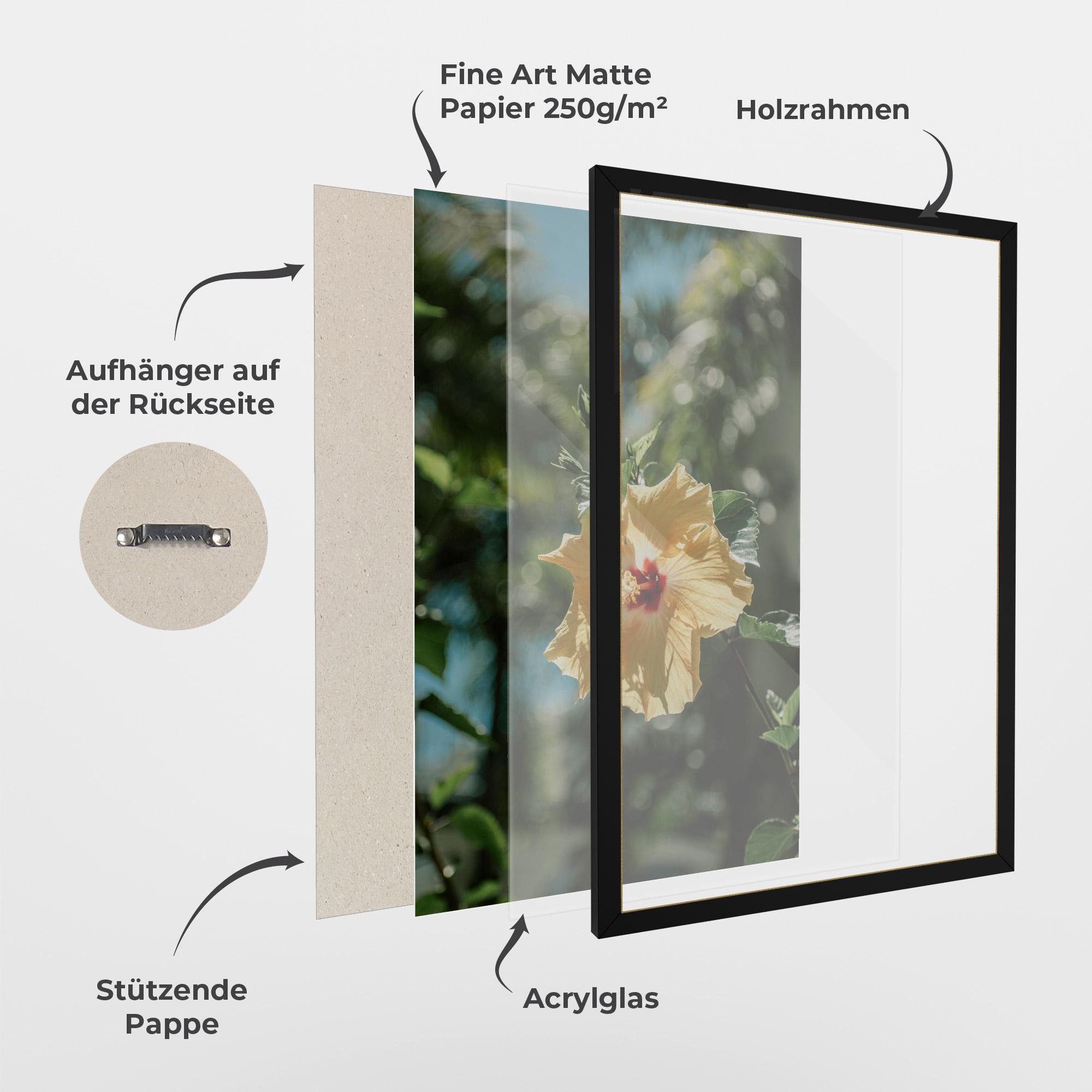 Gerahmte Poster Yellow Pretty Exotic mockup 1