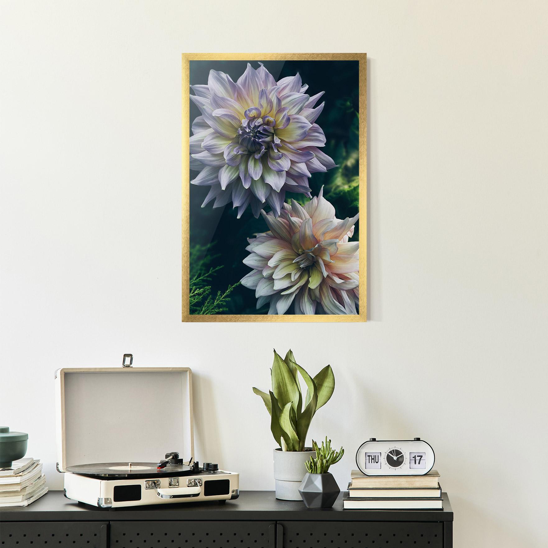 Gerahmte Poster Dahlia Flowers mockup 2