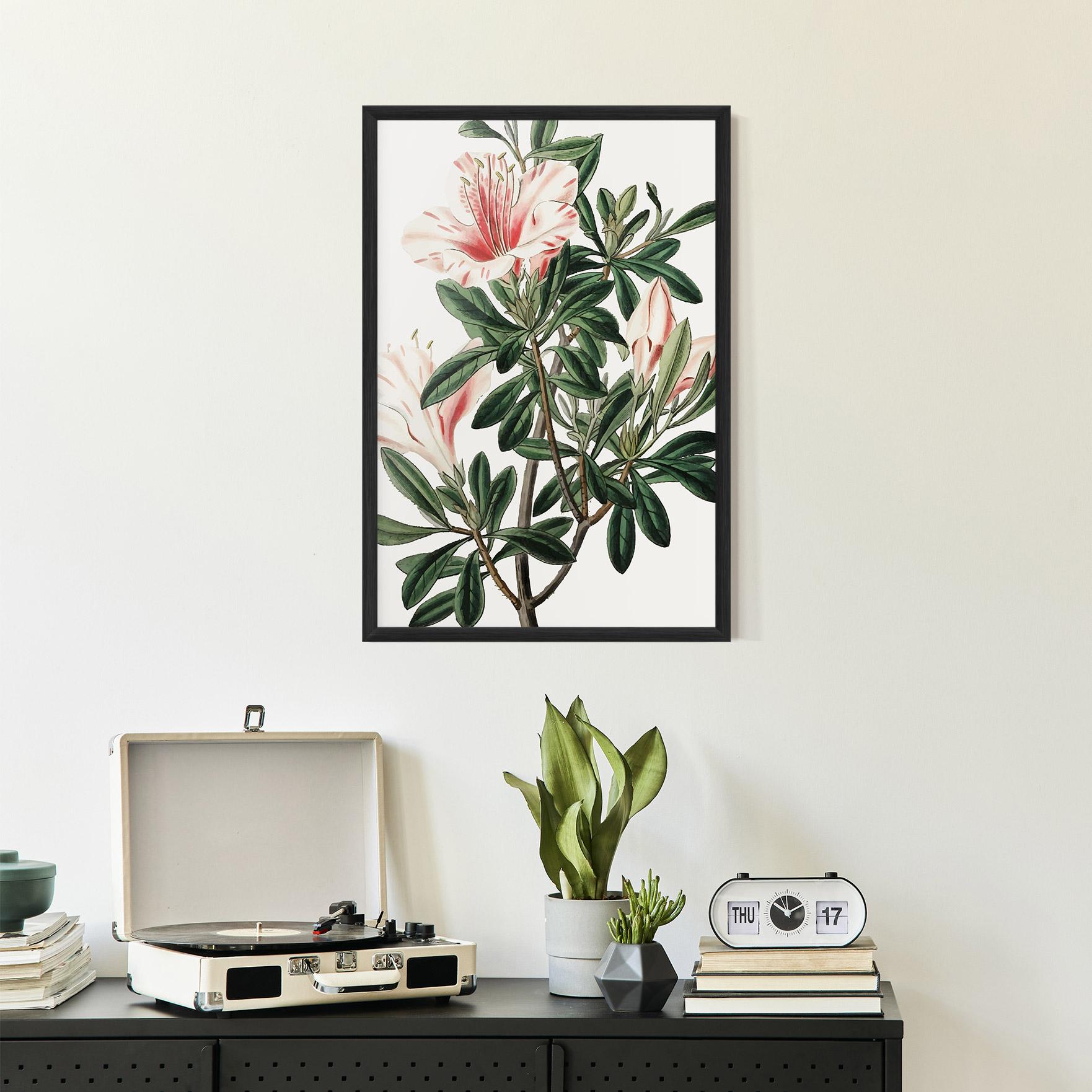 Gerahmte Poster Exotic White Red mockup 2