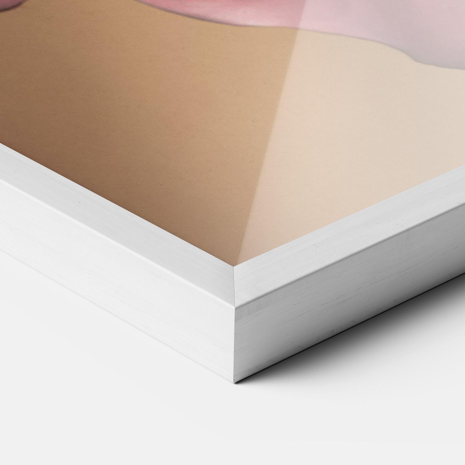 Gerahmte Poster Exotic Pink Leaf mockup 3