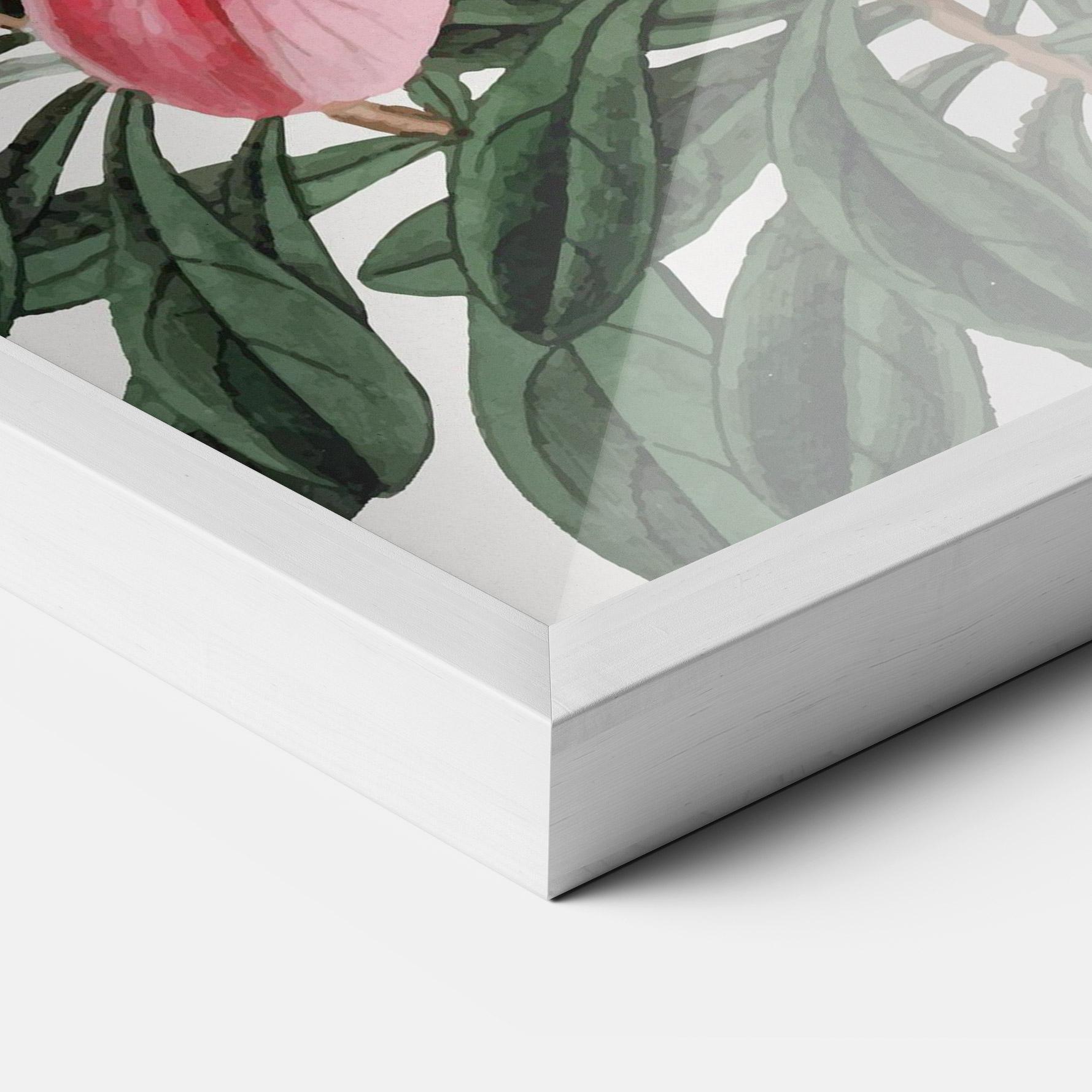 Gerahmte Poster Pink Exotic Red mockup 3