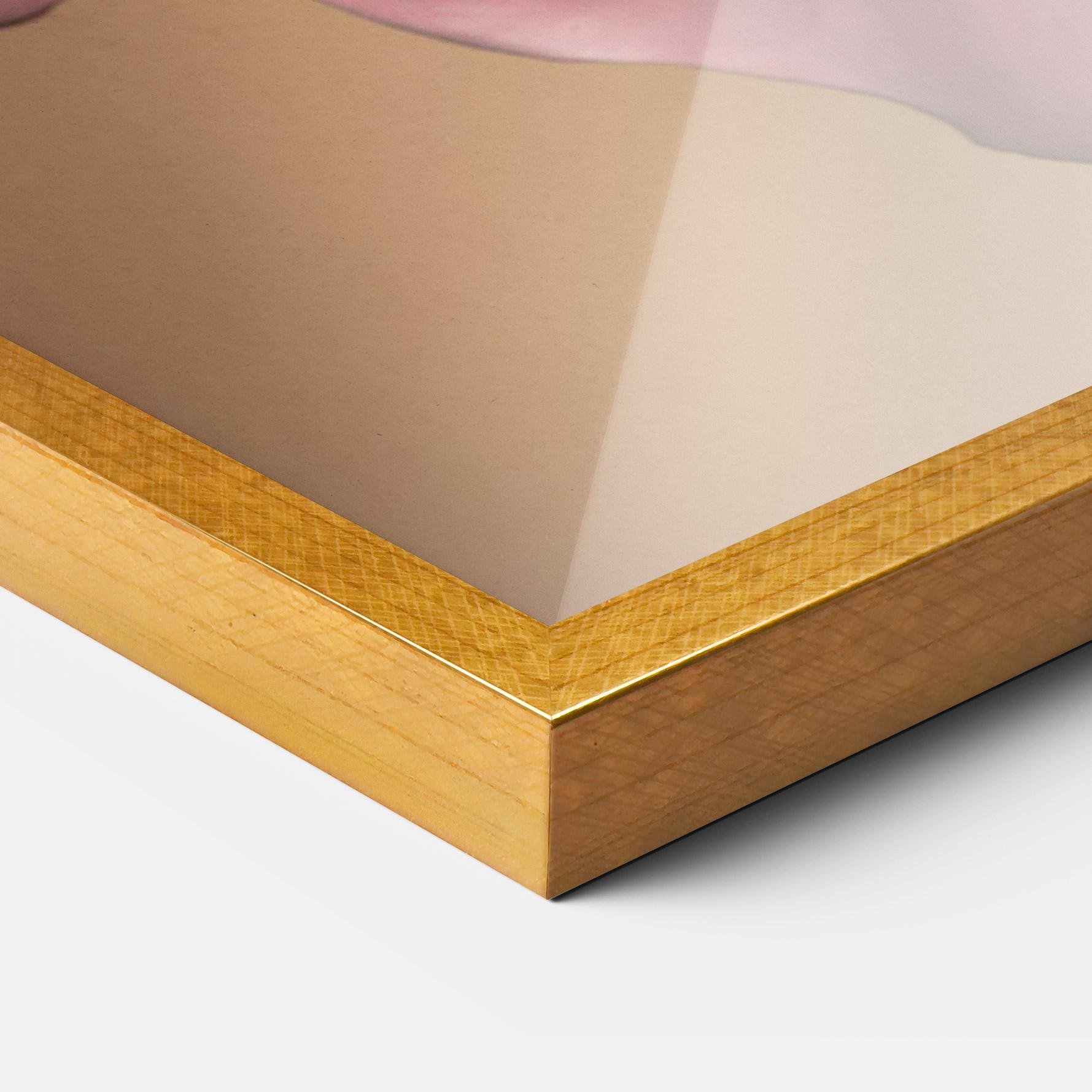 Gerahmte Poster Exotic Pink Leaf mockup 3