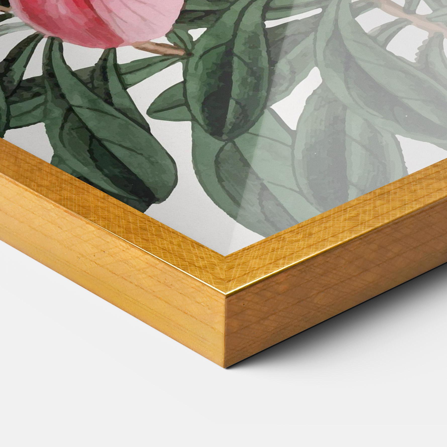 Gerahmte Poster Pink Exotic Red mockup 3