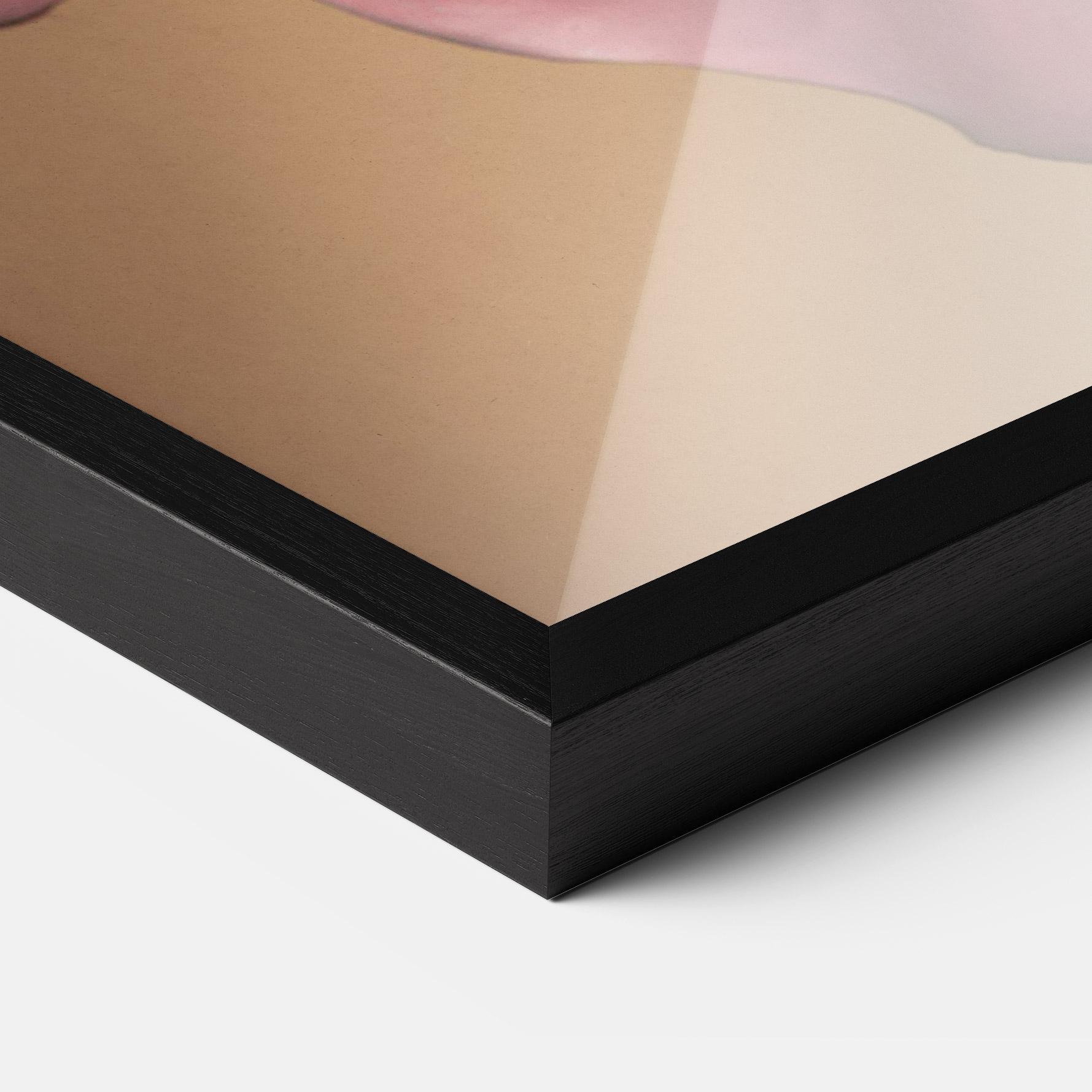 Gerahmte Poster Exotic Pink Leaf mockup 3