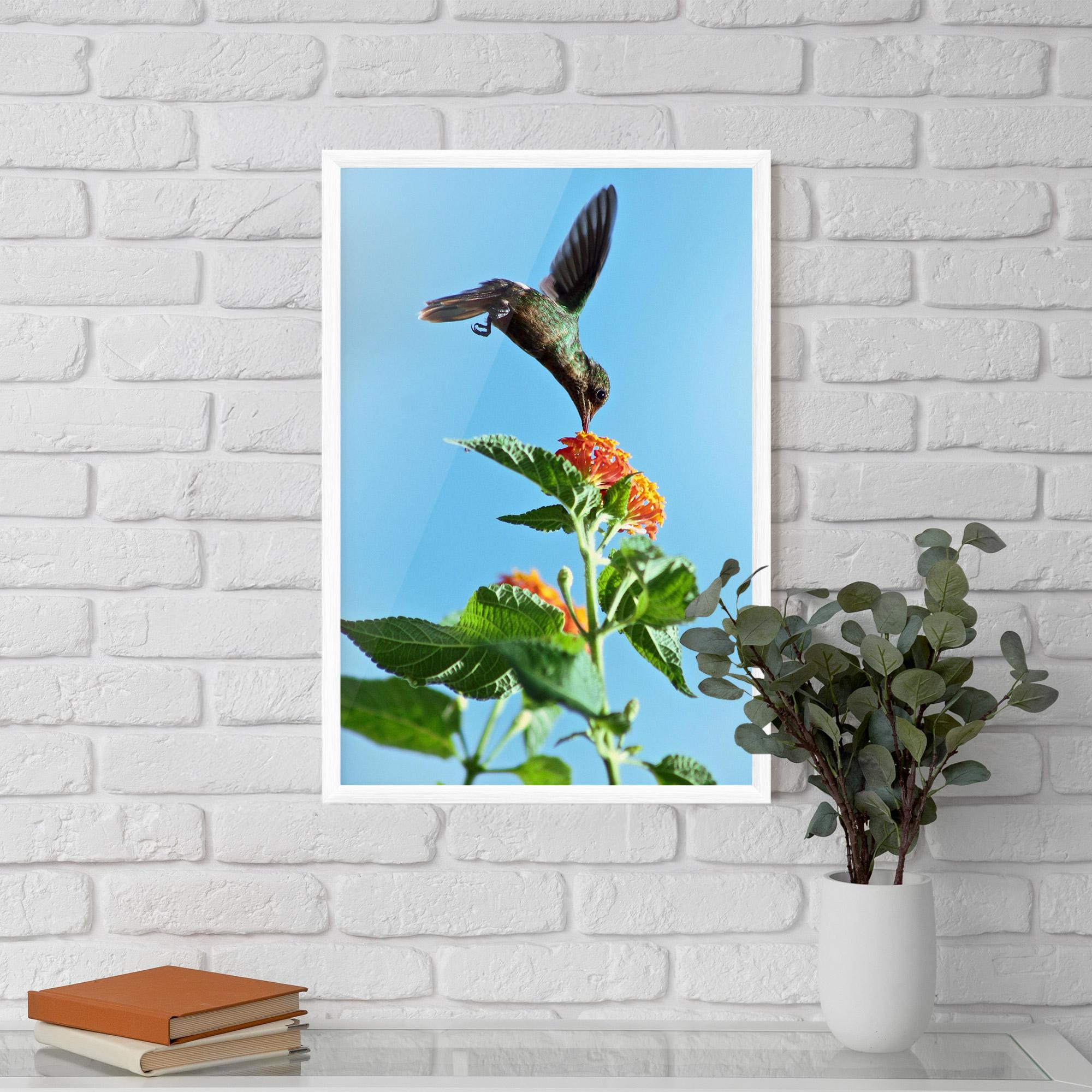 Gerahmte Poster Bird Exotic Flower mockup 5