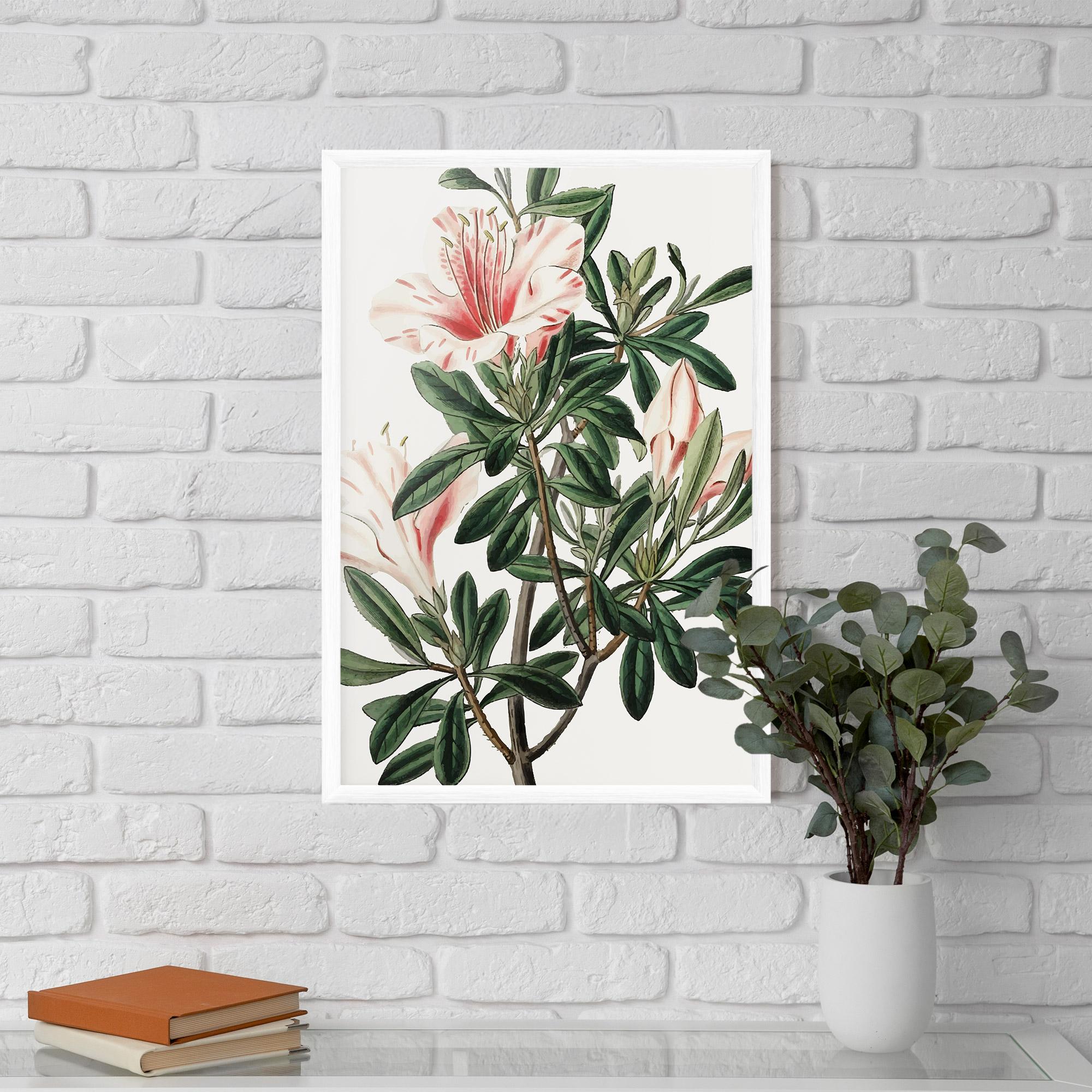 Gerahmte Poster Exotic White Red mockup 5