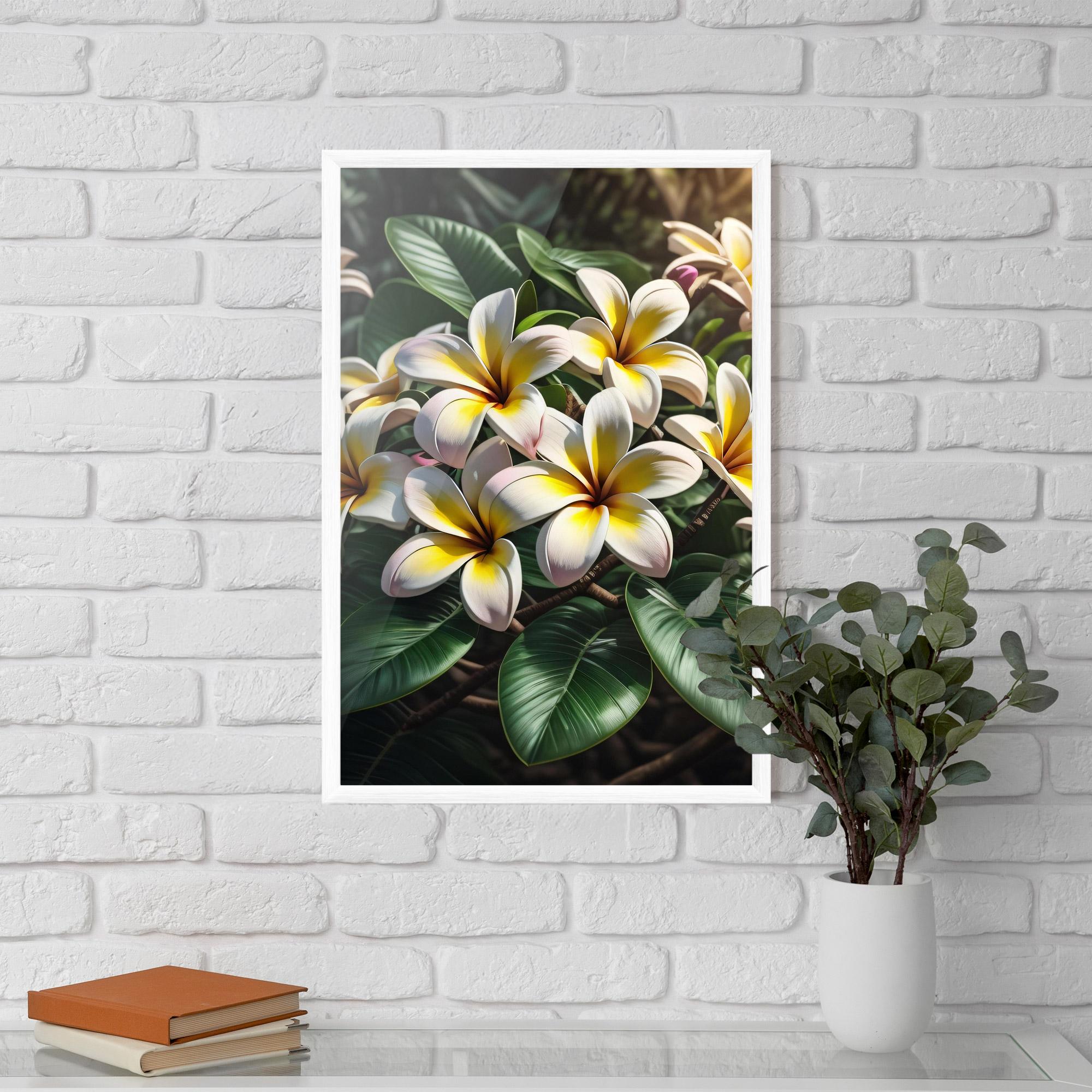 Gerahmte Poster Exotic White Yellow mockup 5