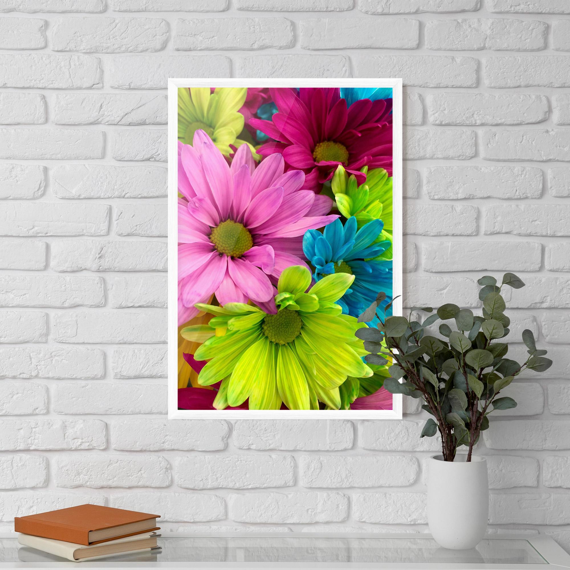 Gerahmte Poster Three Shades Of Flower mockup 5