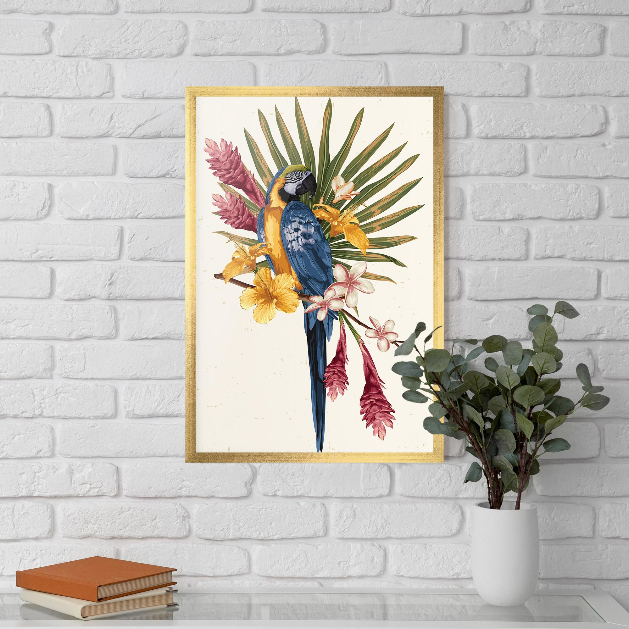 Gerahmte Poster Exotic Bird Flower mockup 5