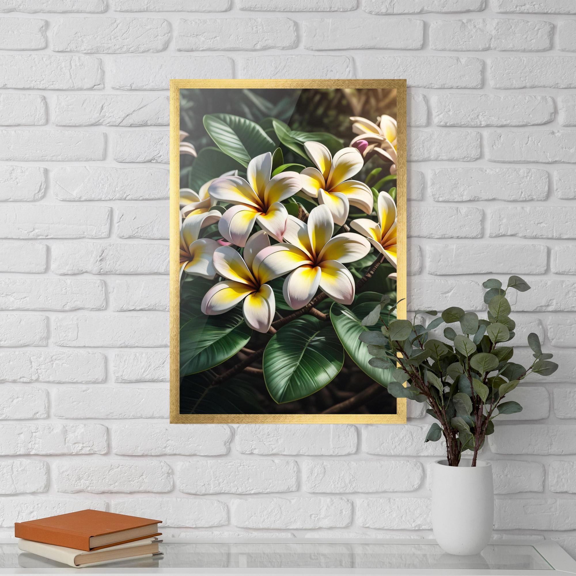 Gerahmte Poster Exotic White Yellow mockup 5