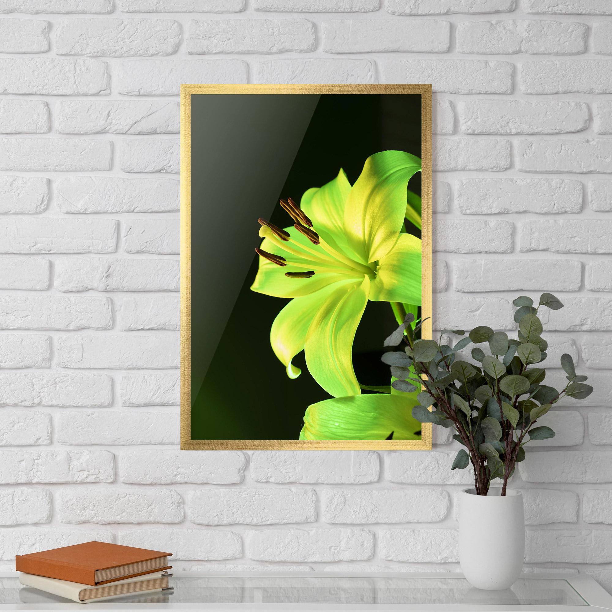 Gerahmte Poster Yellow Green Exotic mockup 5