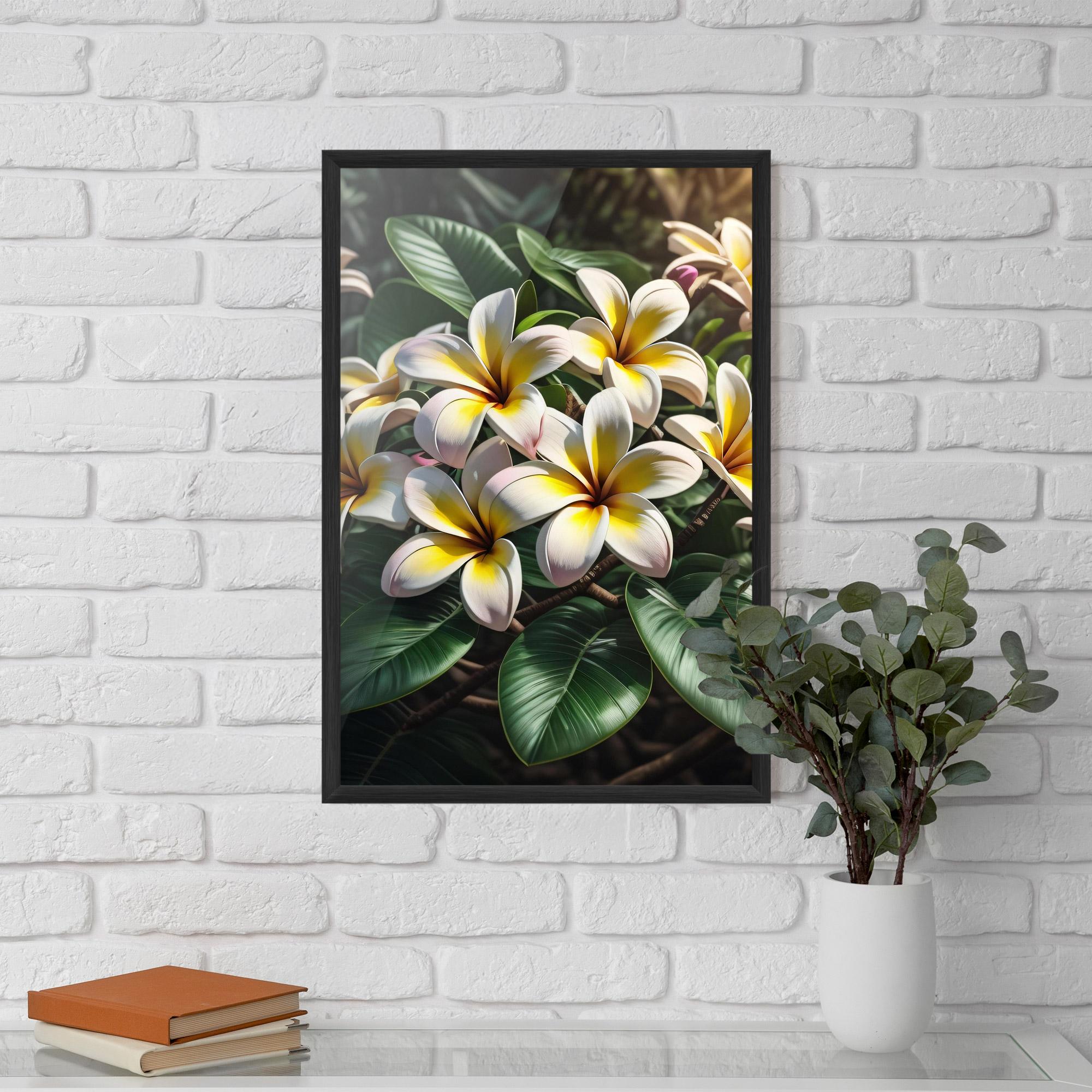 Gerahmte Poster Exotic White Yellow mockup 5