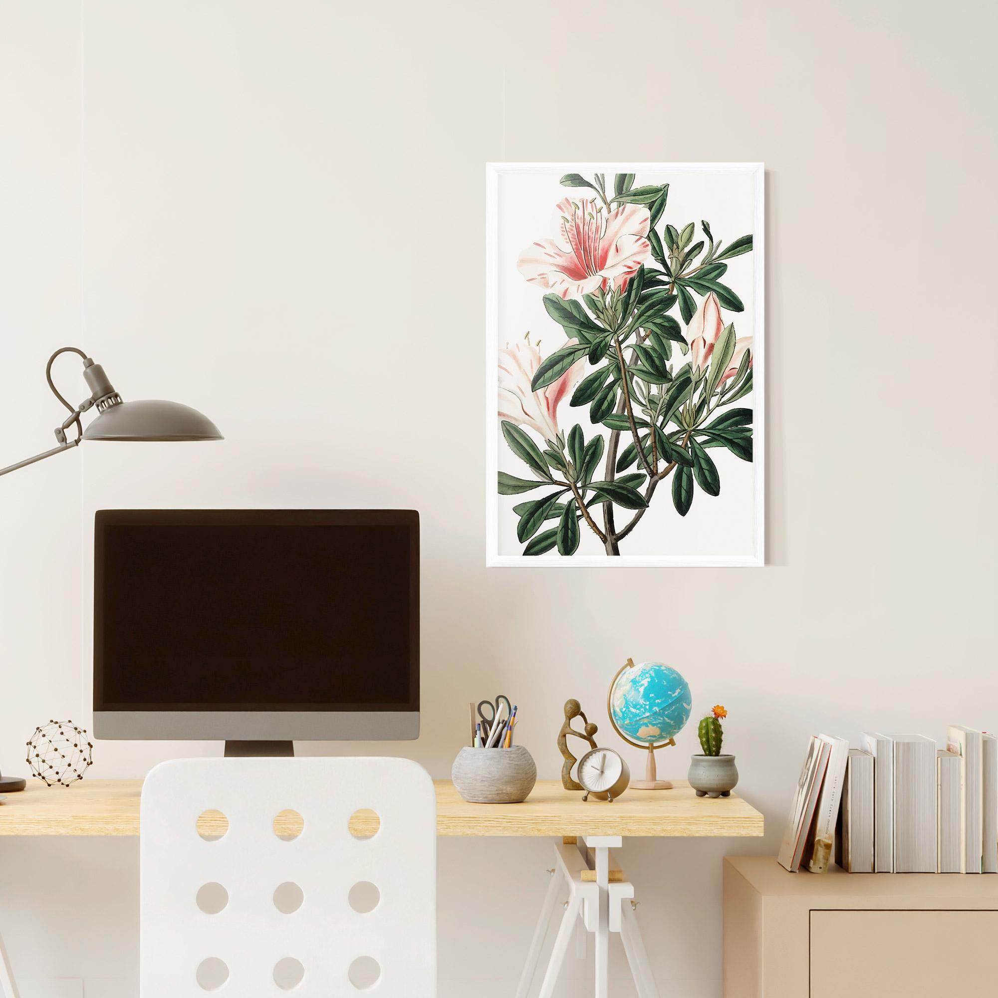 Gerahmte Poster Exotic White Red mockup 6