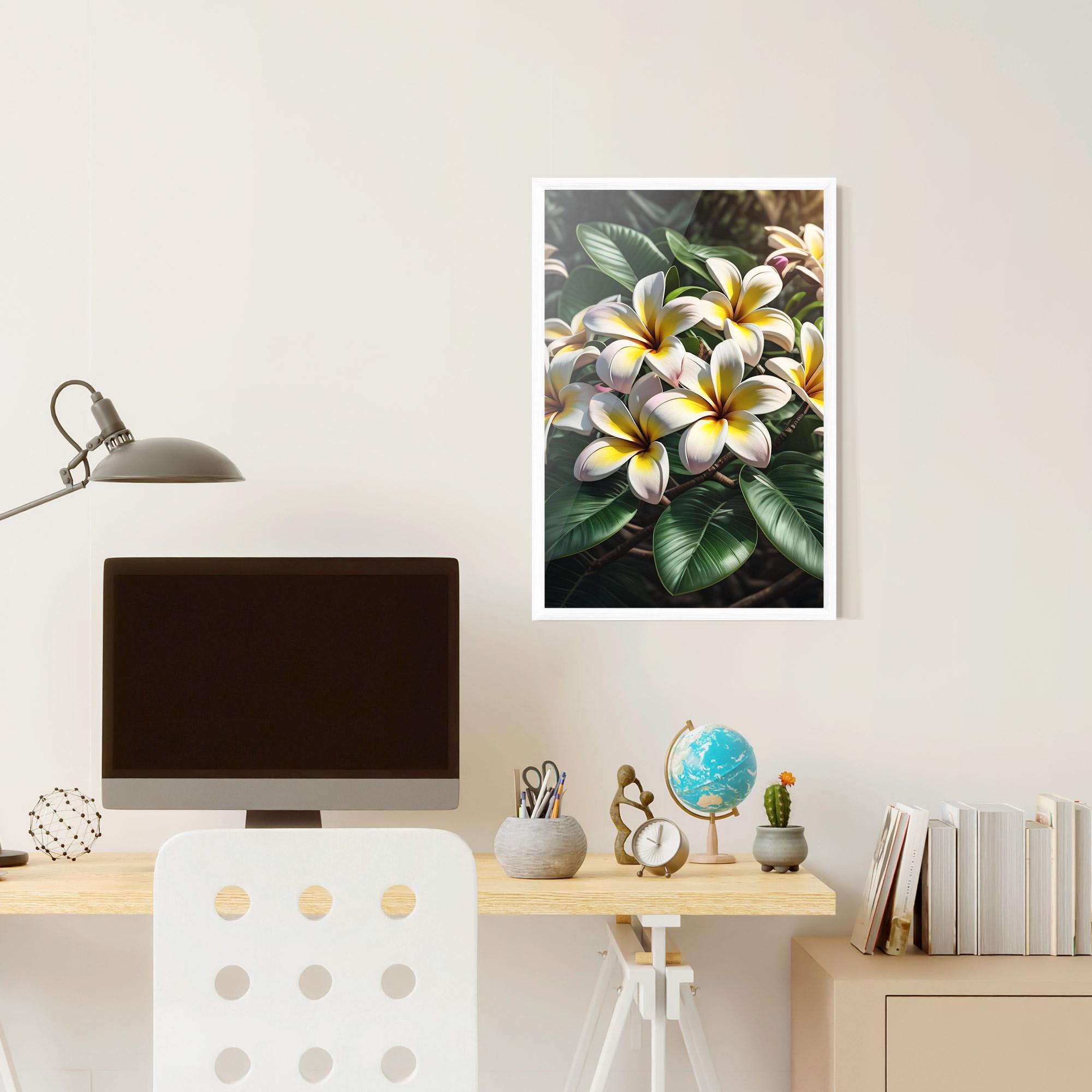 Gerahmte Poster Exotic White Yellow mockup 6