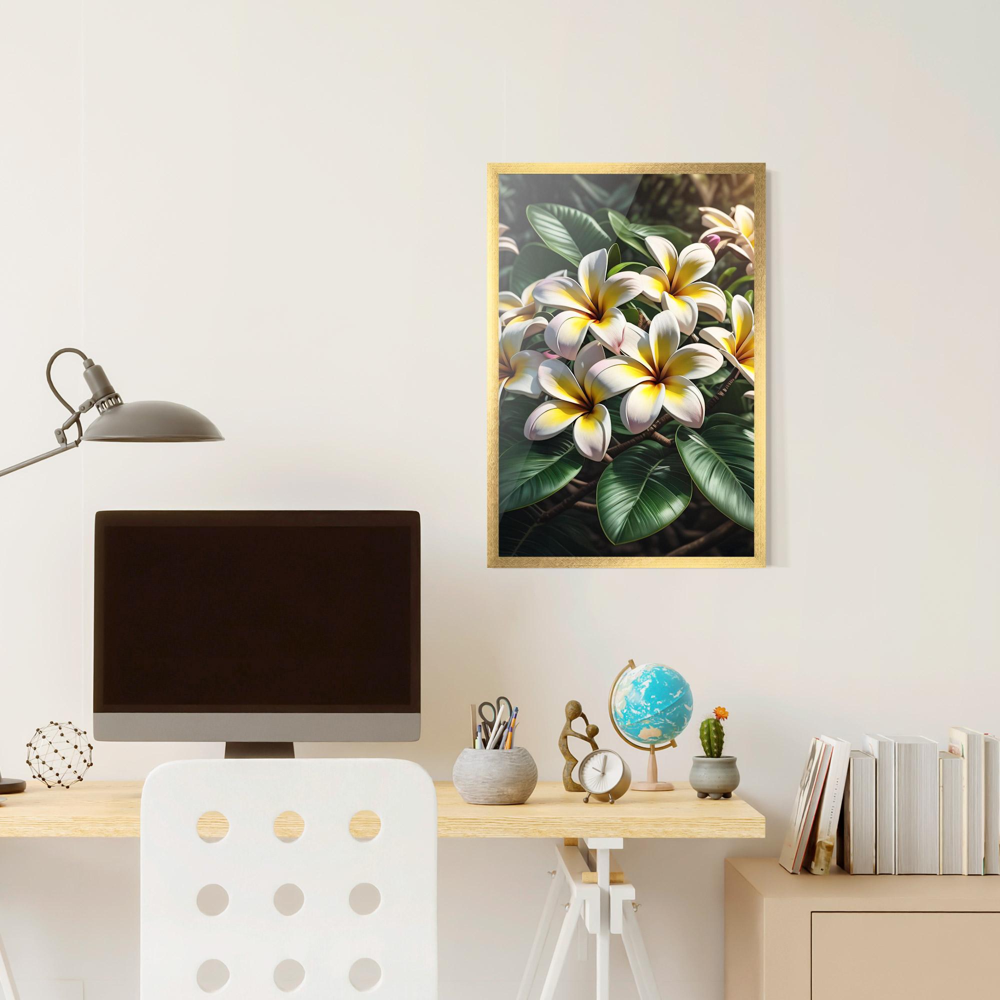 Gerahmte Poster Exotic White Yellow mockup 6