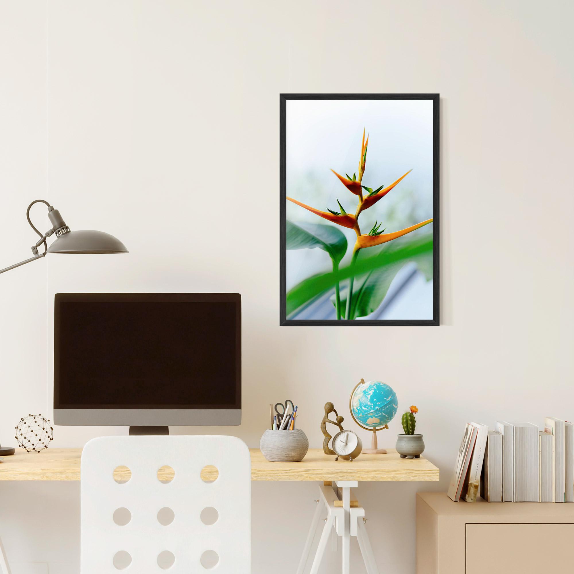 Gerahmte Poster Exotic Orange Green mockup 6