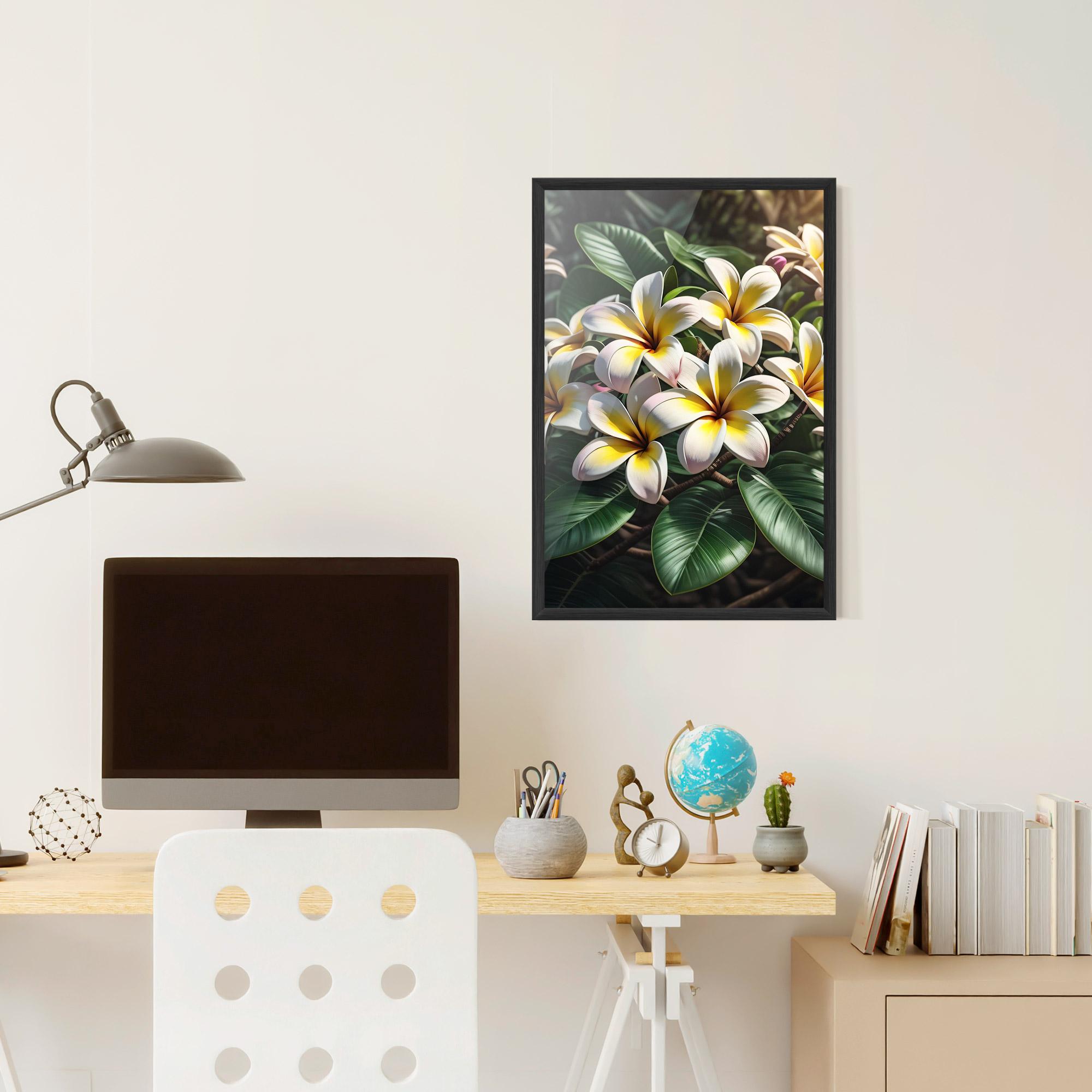 Gerahmte Poster Exotic White Yellow mockup 6