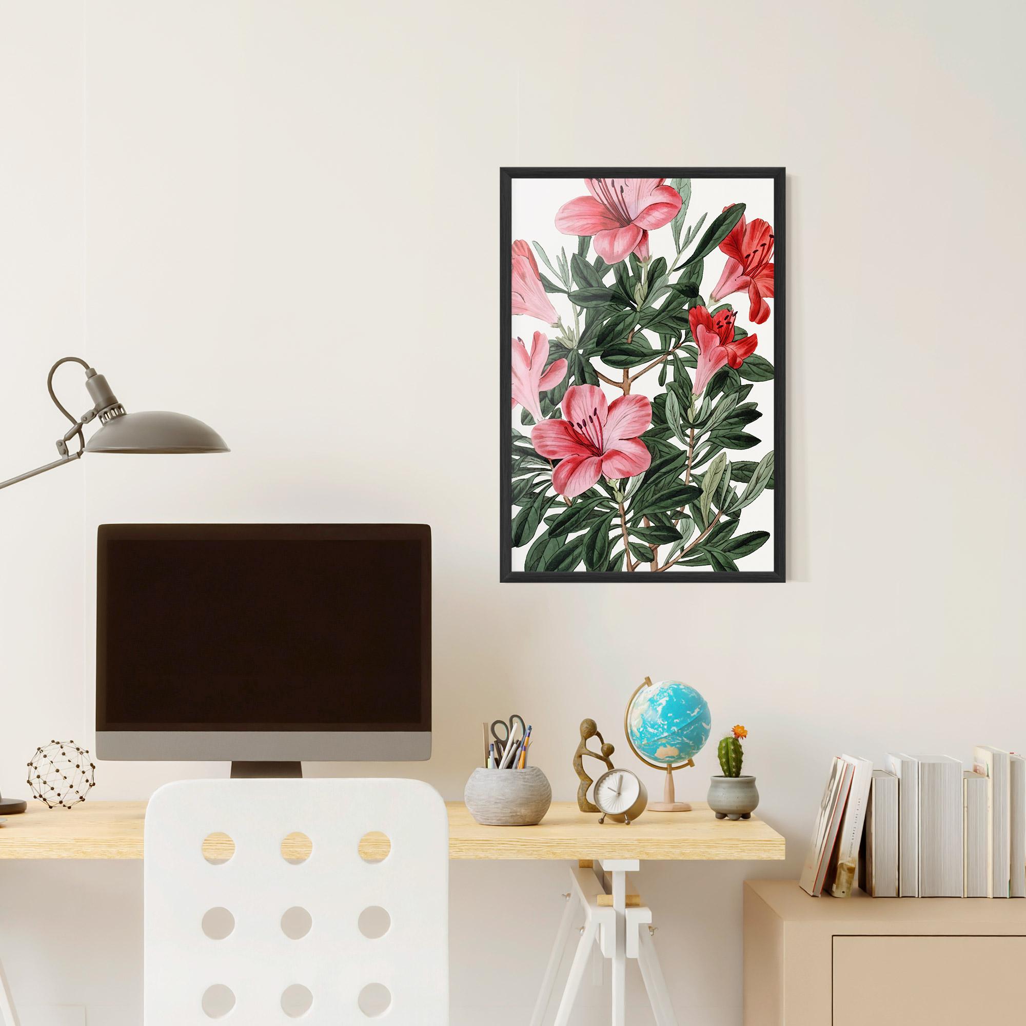 Gerahmte Poster Pink Exotic Red mockup 6
