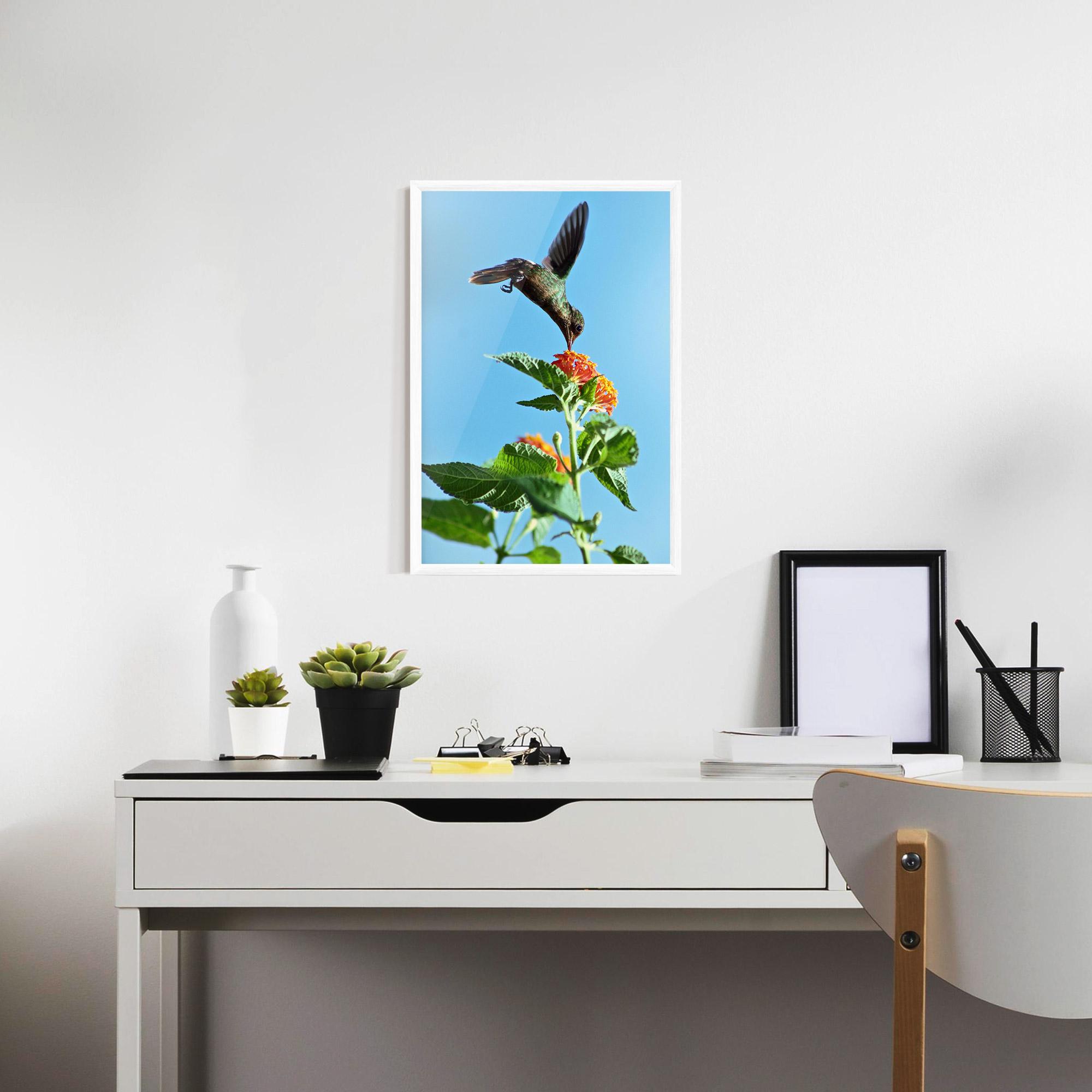 Gerahmte Poster Bird Exotic Flower mockup 7