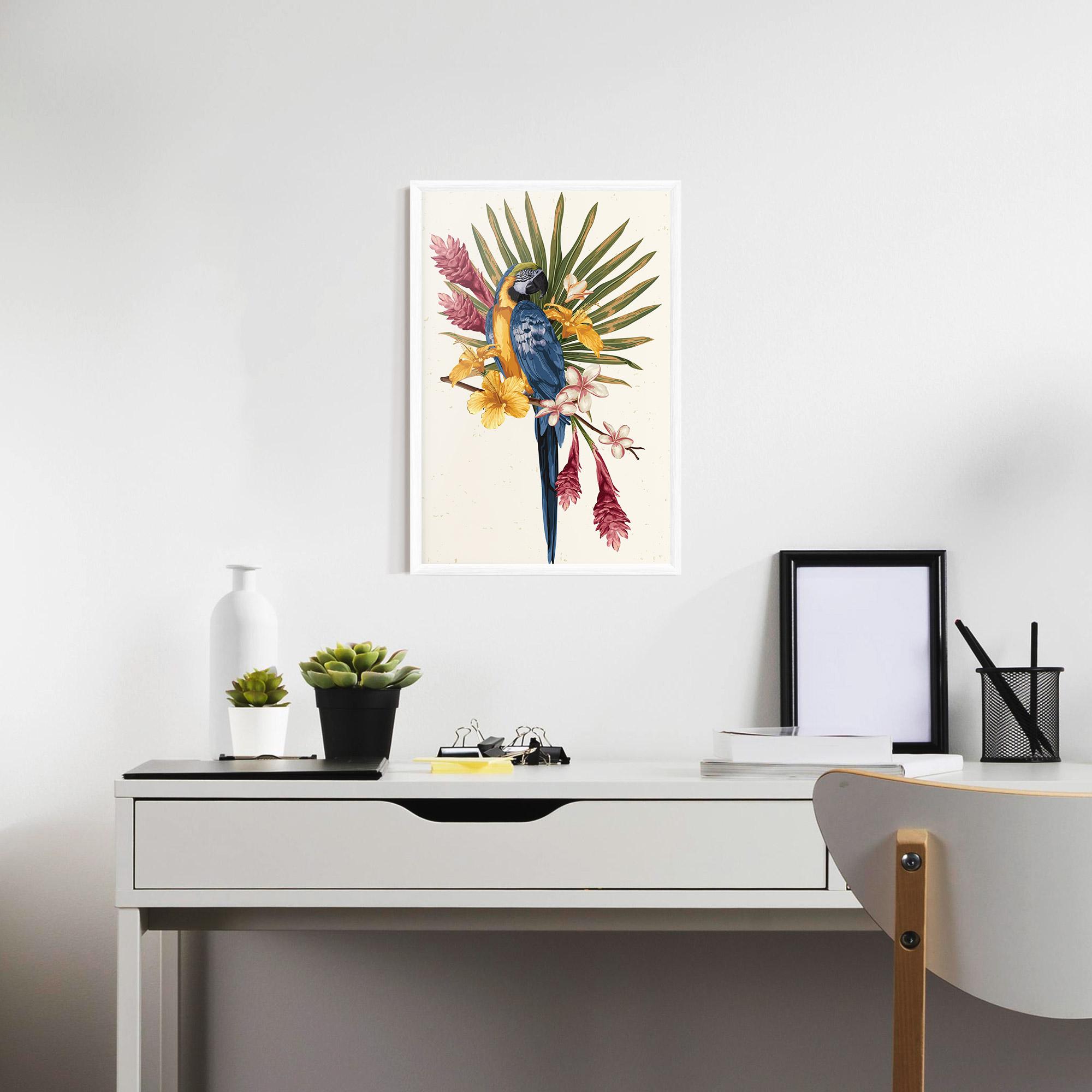 Gerahmte Poster Exotic Bird Flower mockup 7