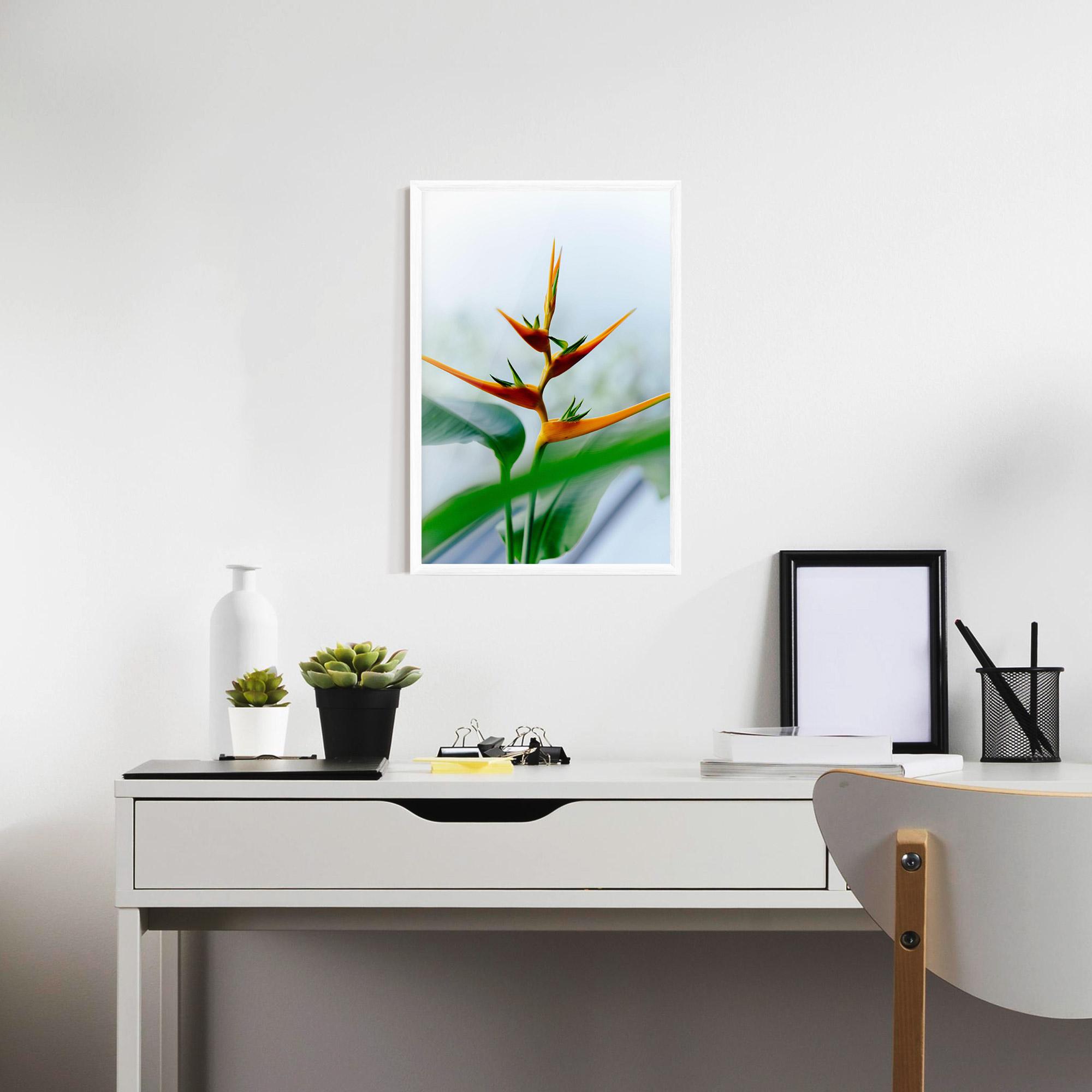 Gerahmte Poster Exotic Orange Green mockup 7