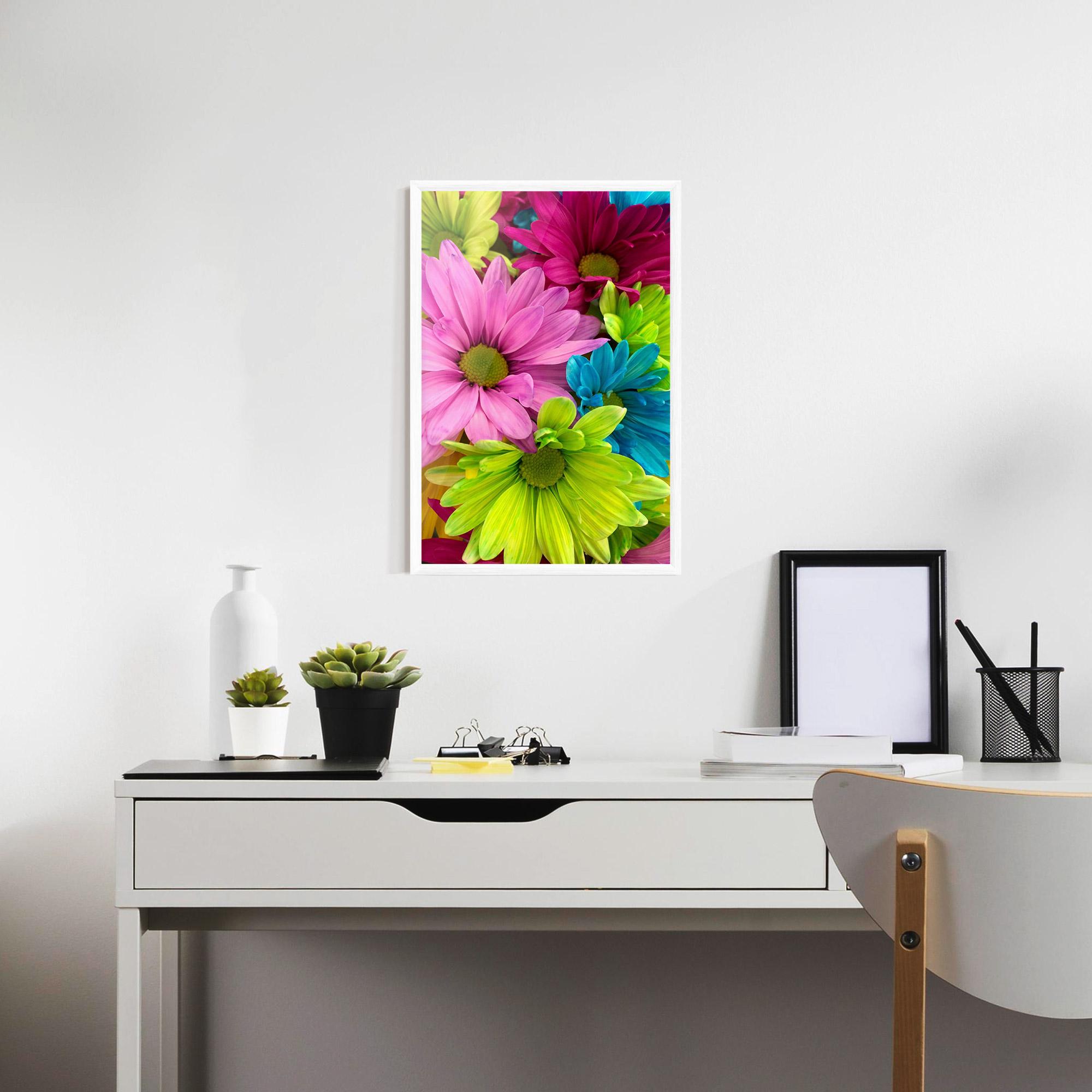 Gerahmte Poster Three Shades Of Flower mockup 7