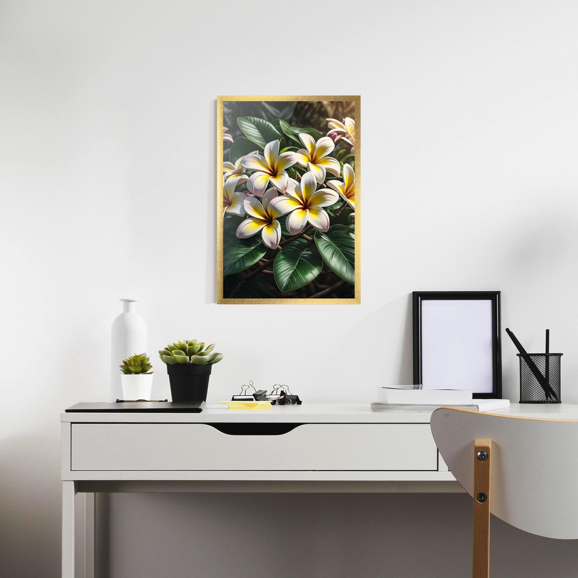 Gerahmte Poster Exotic White Yellow mockup 7